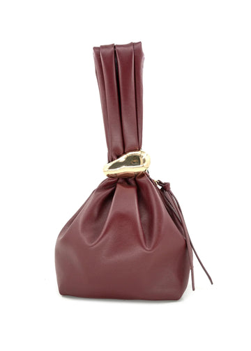 GABRIELA LEATHER WRISTLET HANDBAG