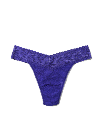 Signature Lace Original Rise Thong, Violets Are Blue