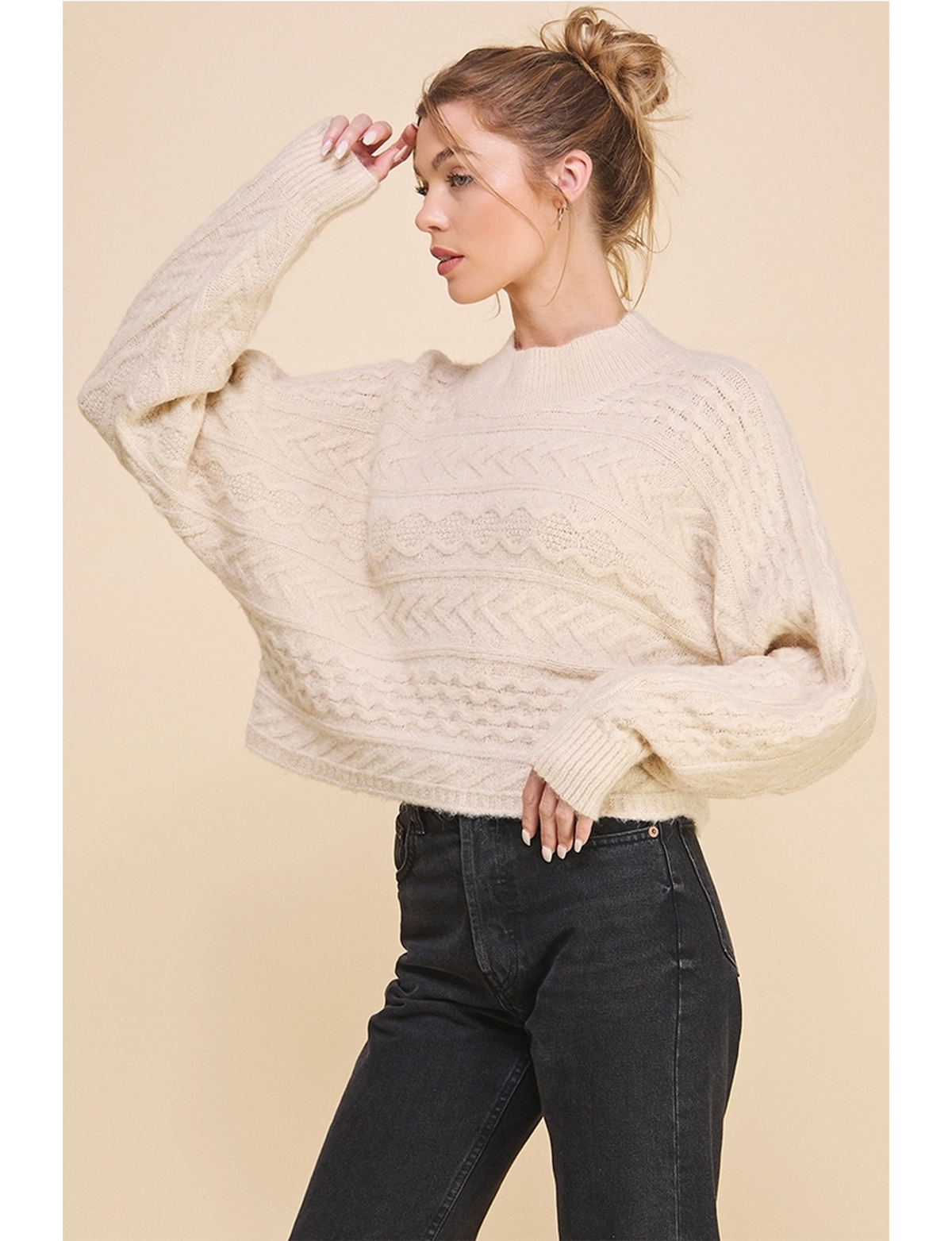 Marbled Sweater, Cloud Cream
