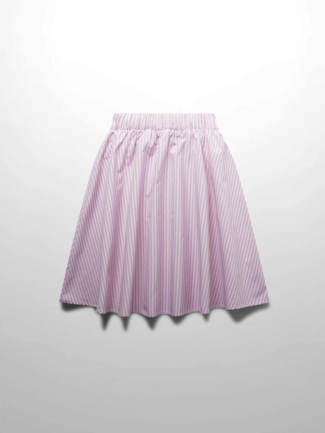 Striped Cotton Skirt-Pink