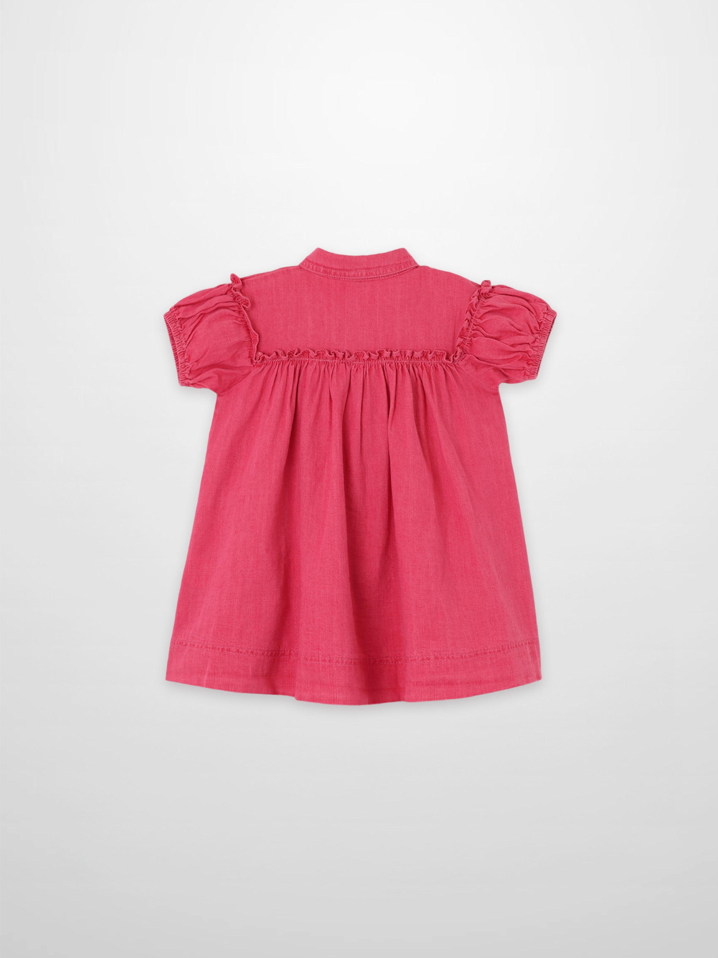 Short Sleeve Dress - Pink Denim