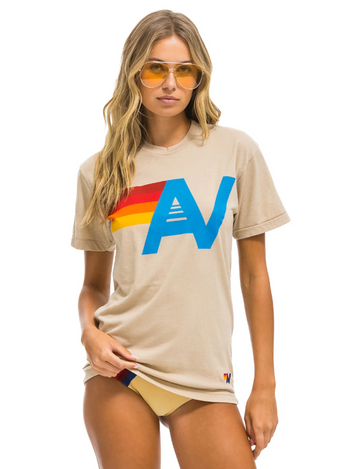 Logo Crew Tee Shirt, Sand