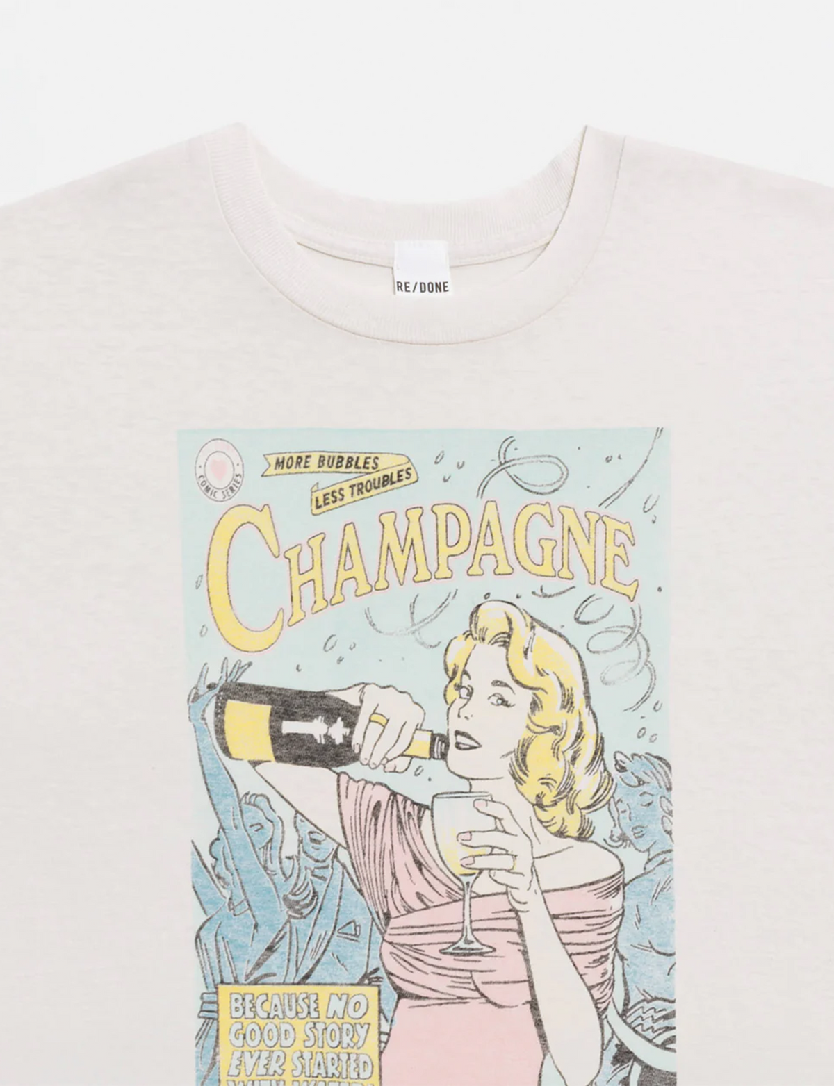 Classic Bubbles Tee, Vintage White