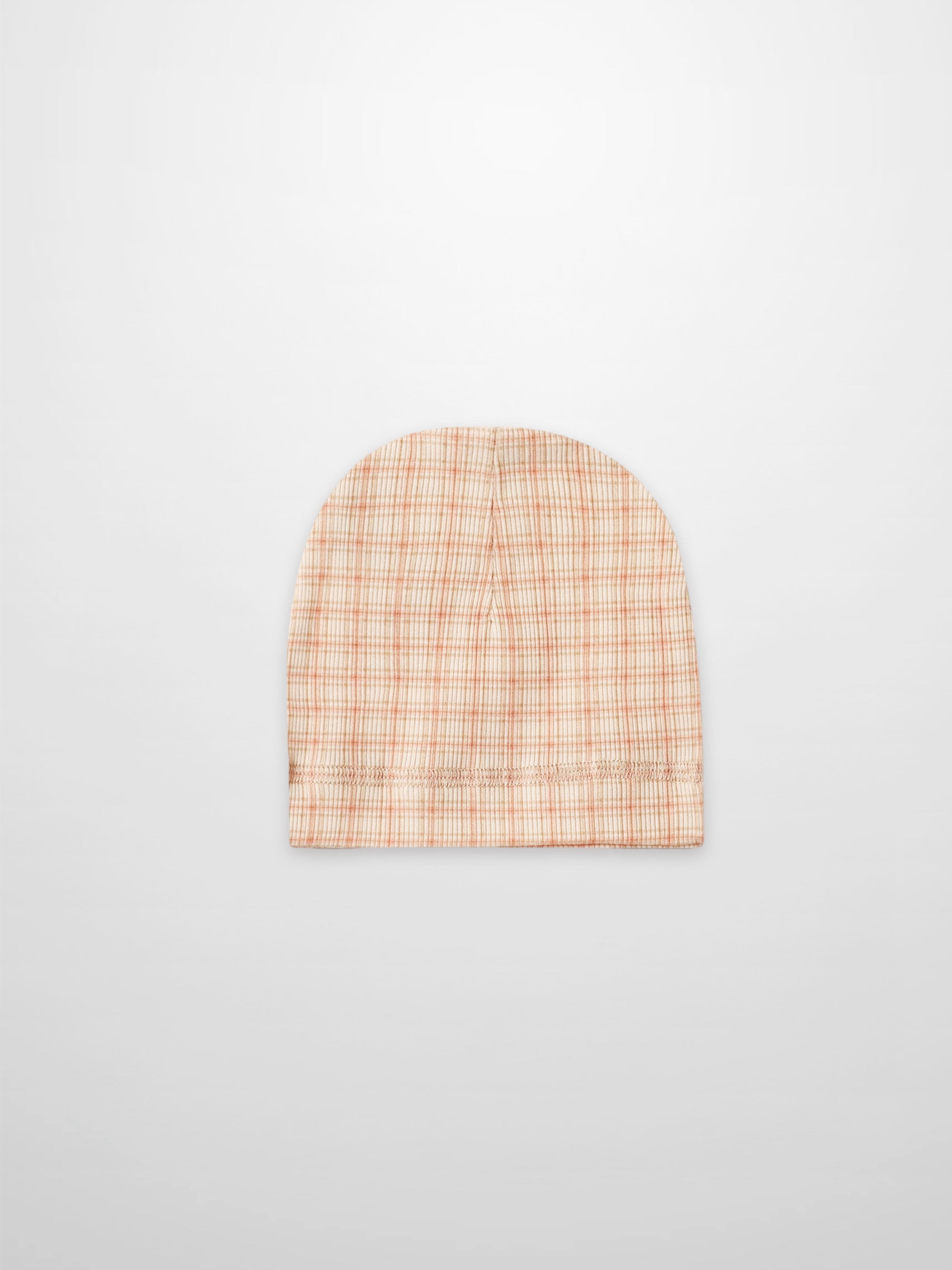 Oatmeal Grid Hat - Pink