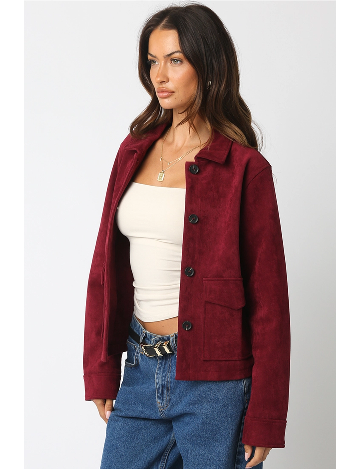 Salma Jacket, Burgundy