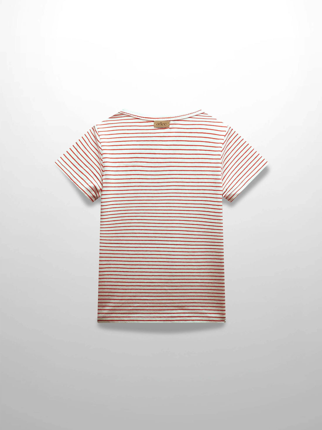 Pink & White Striped Short  Sleeve T-Shirt