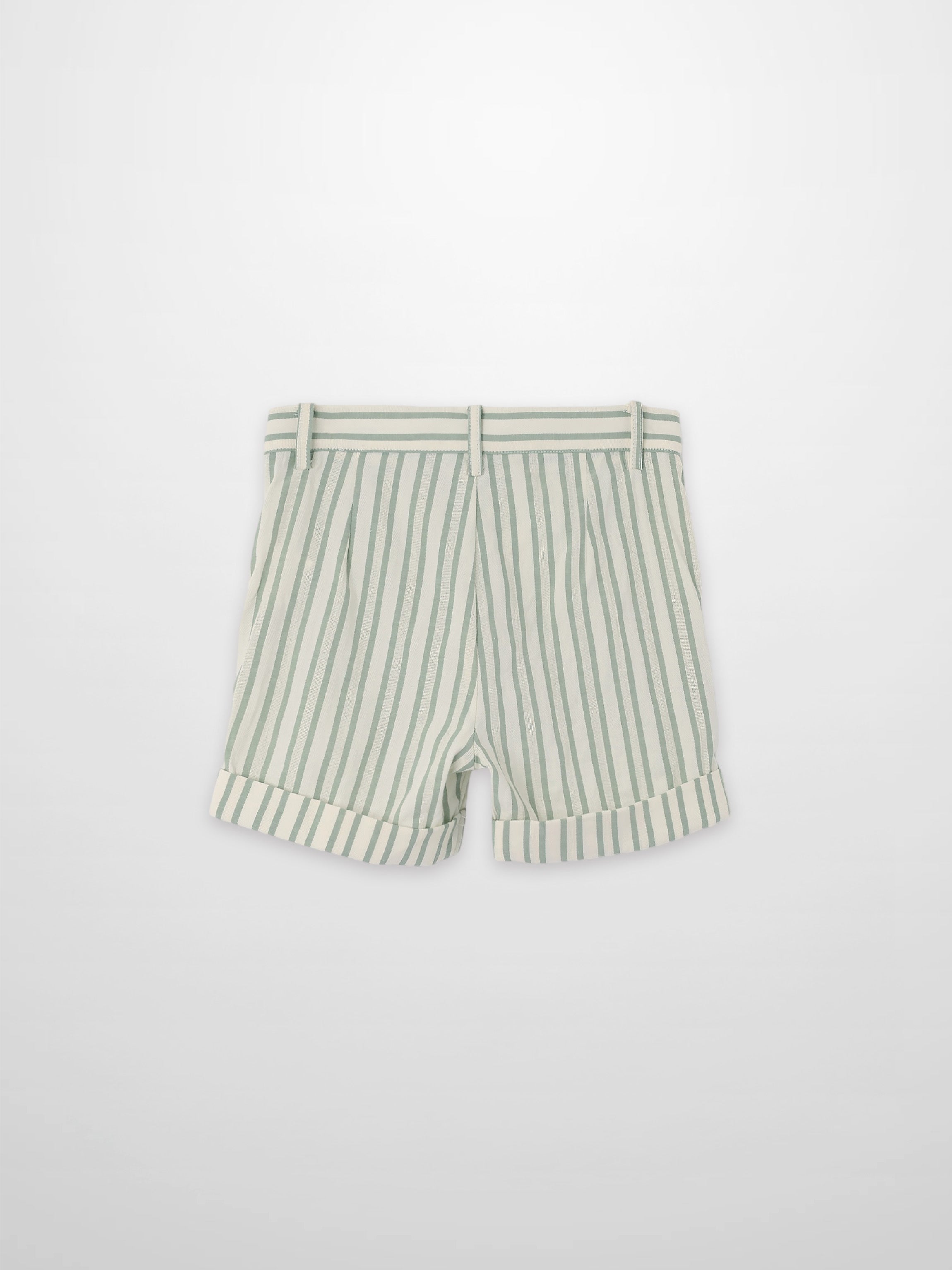 Green Striped Shorts