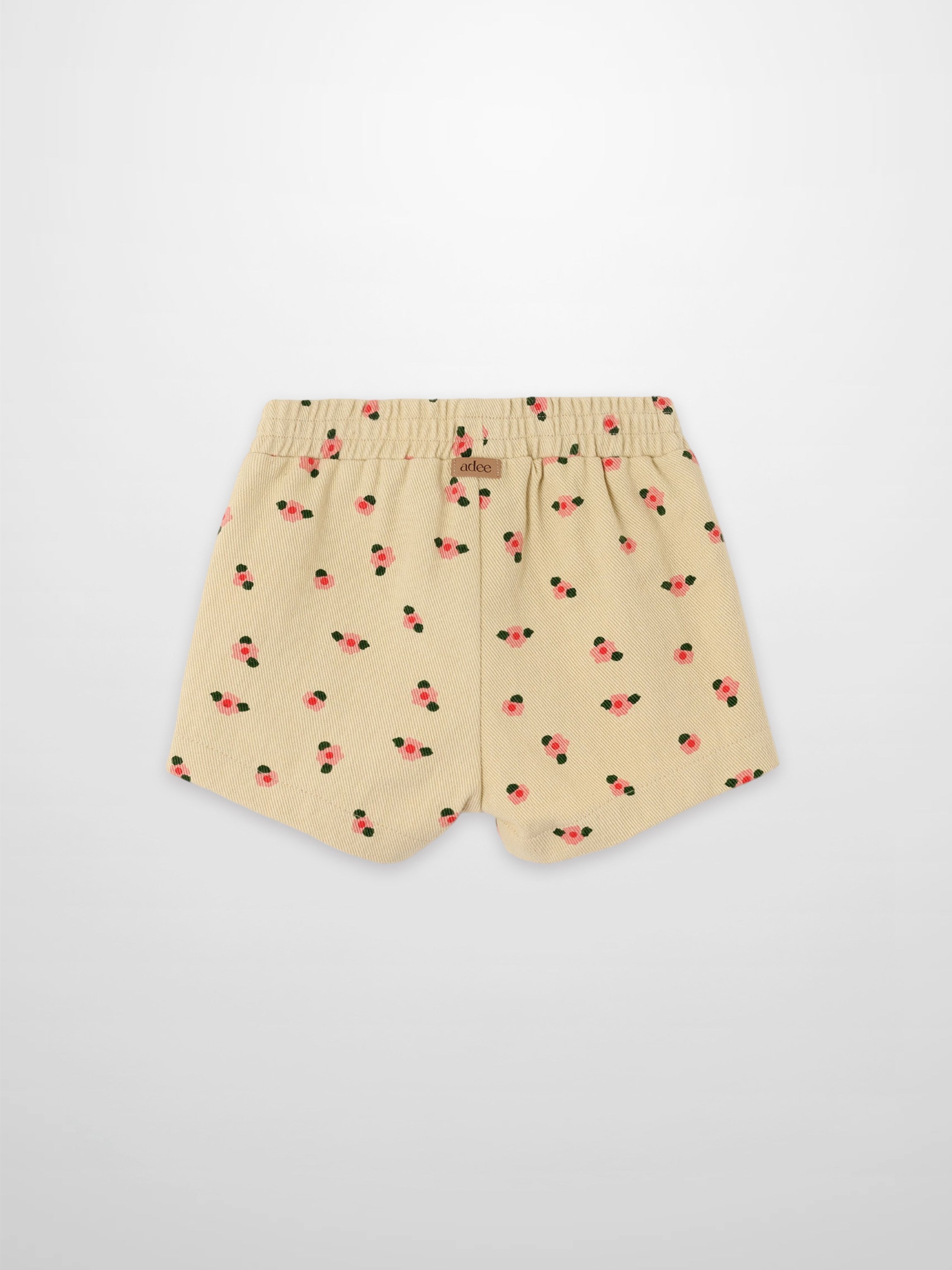 Tan Floral Shorts