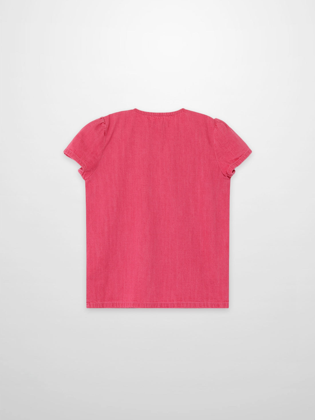 Short Sleeve Henley - Pink Denim