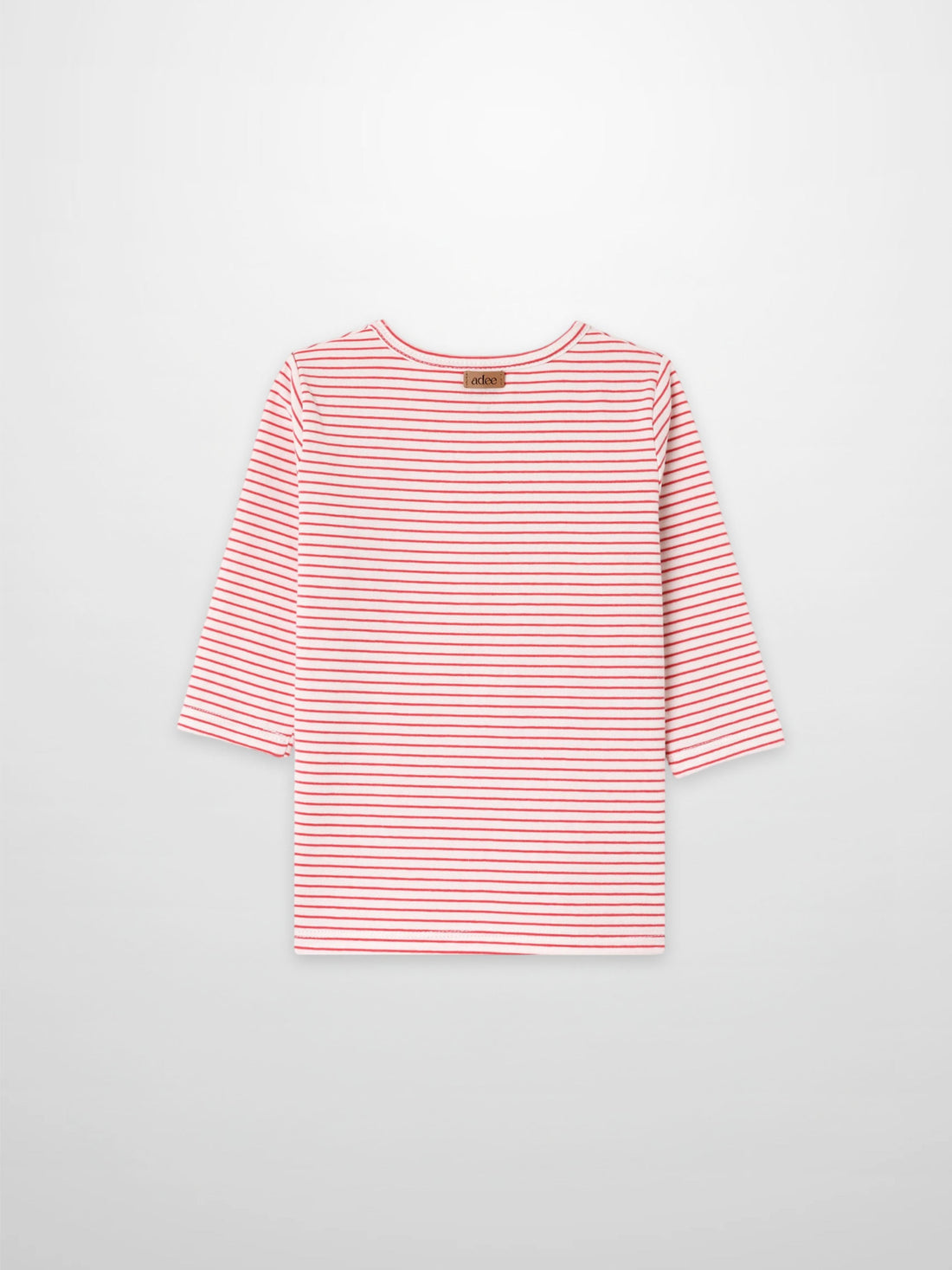 Pink Striped 3/4 Sleeve T-Shirt