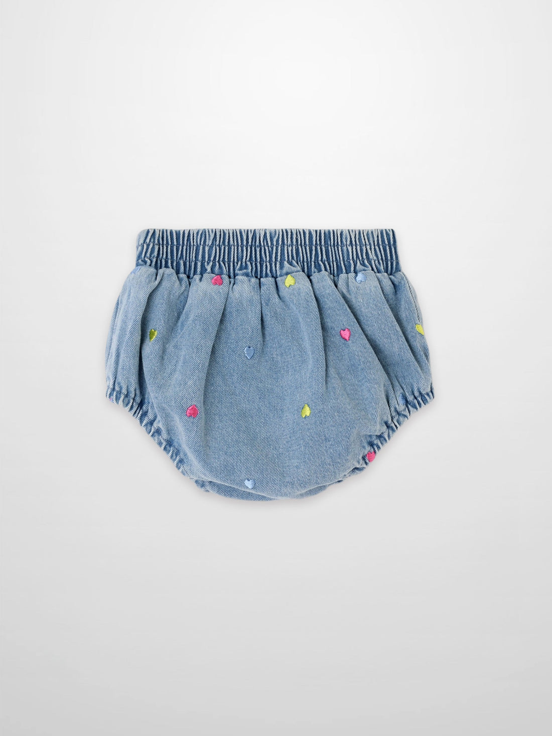Embroidered Heart Denim Bloomers
