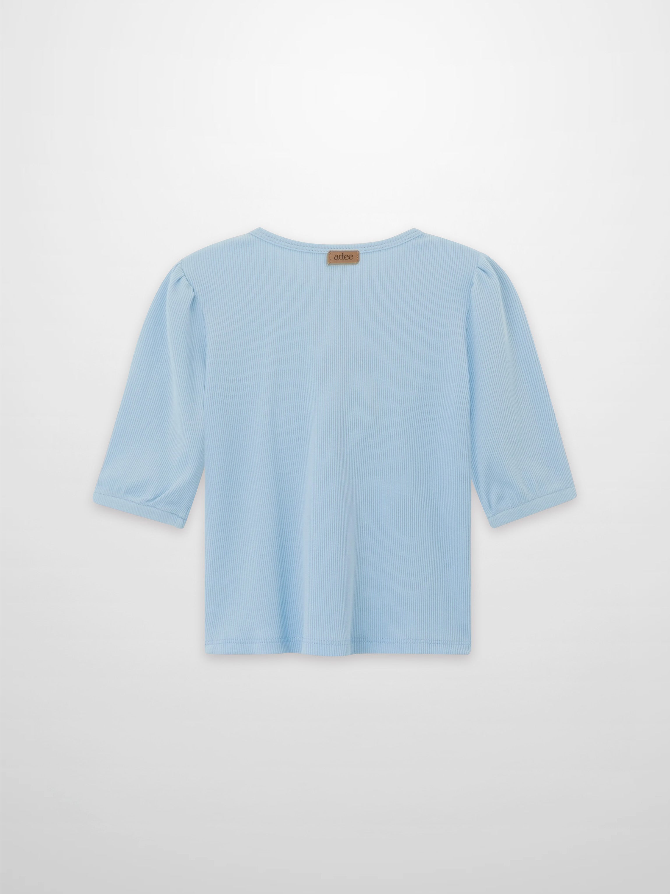 3/4 Puff Sleeve T-shirt - Light Blue