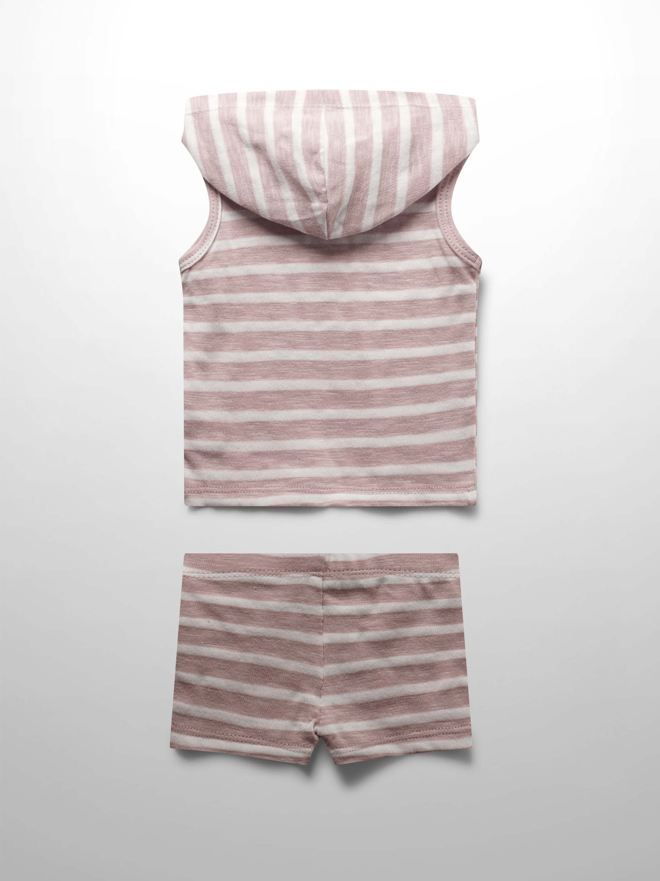 Striped Tank Set- Pastel Pink