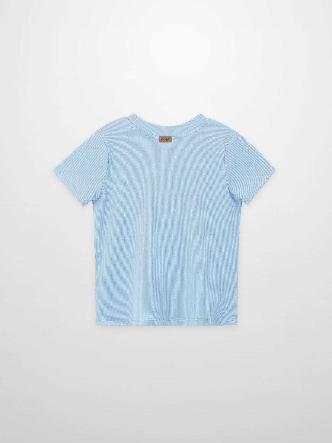 Thin Ribbed T-Shirt - Light Blue