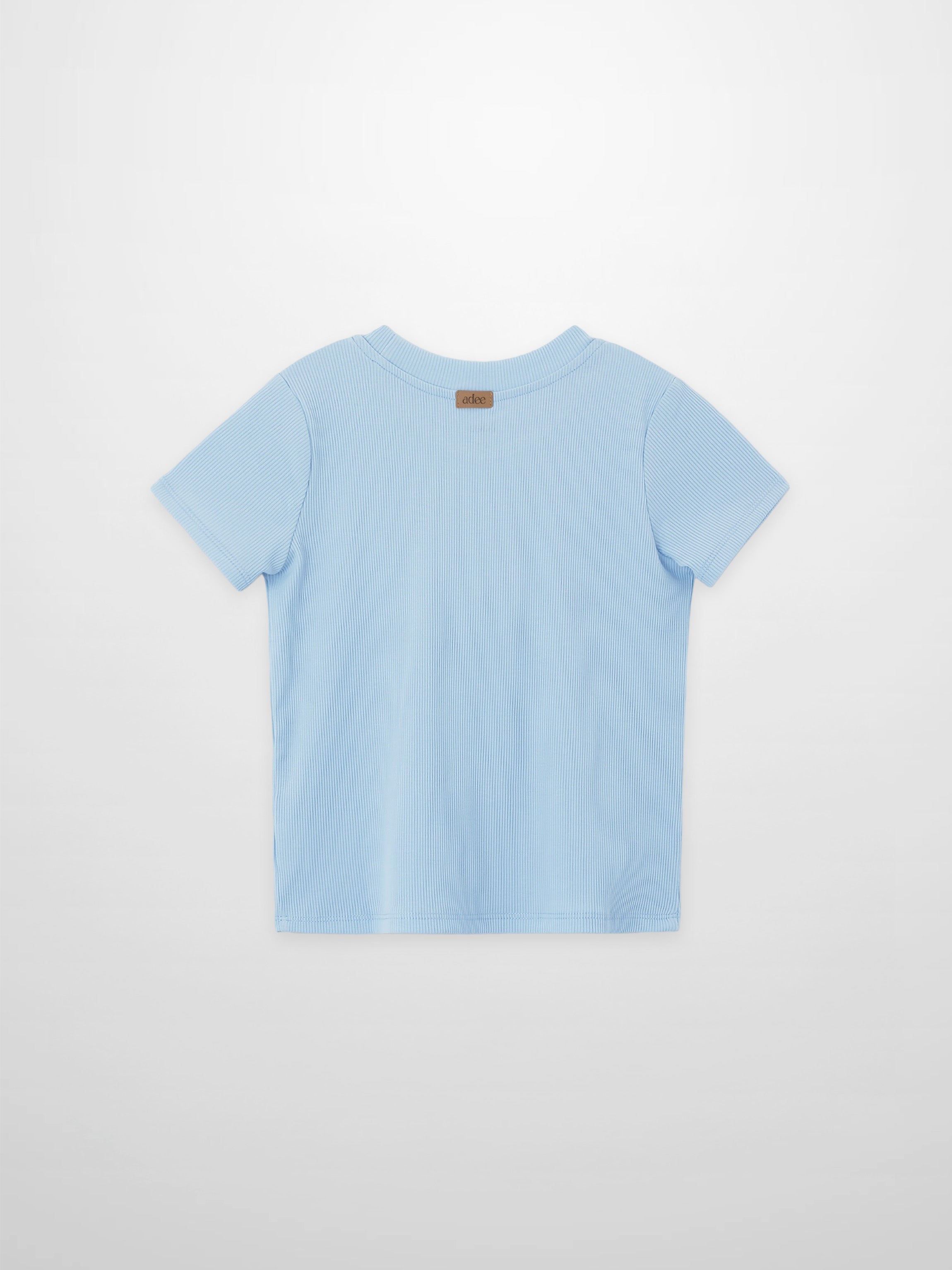 Thin Ribbed T-Shirt - Light Blue