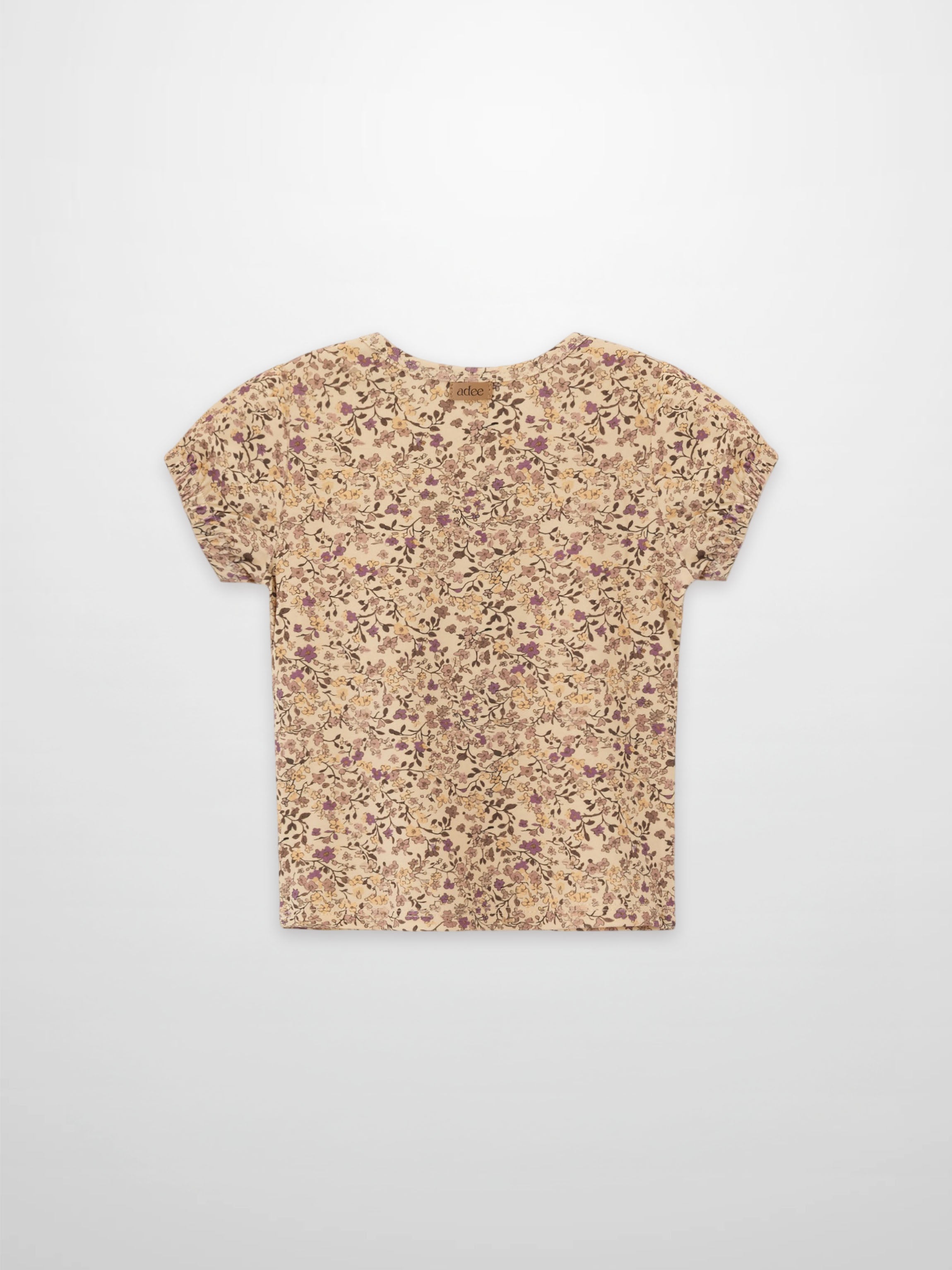 Purple Flower Short Sleeve Shirt