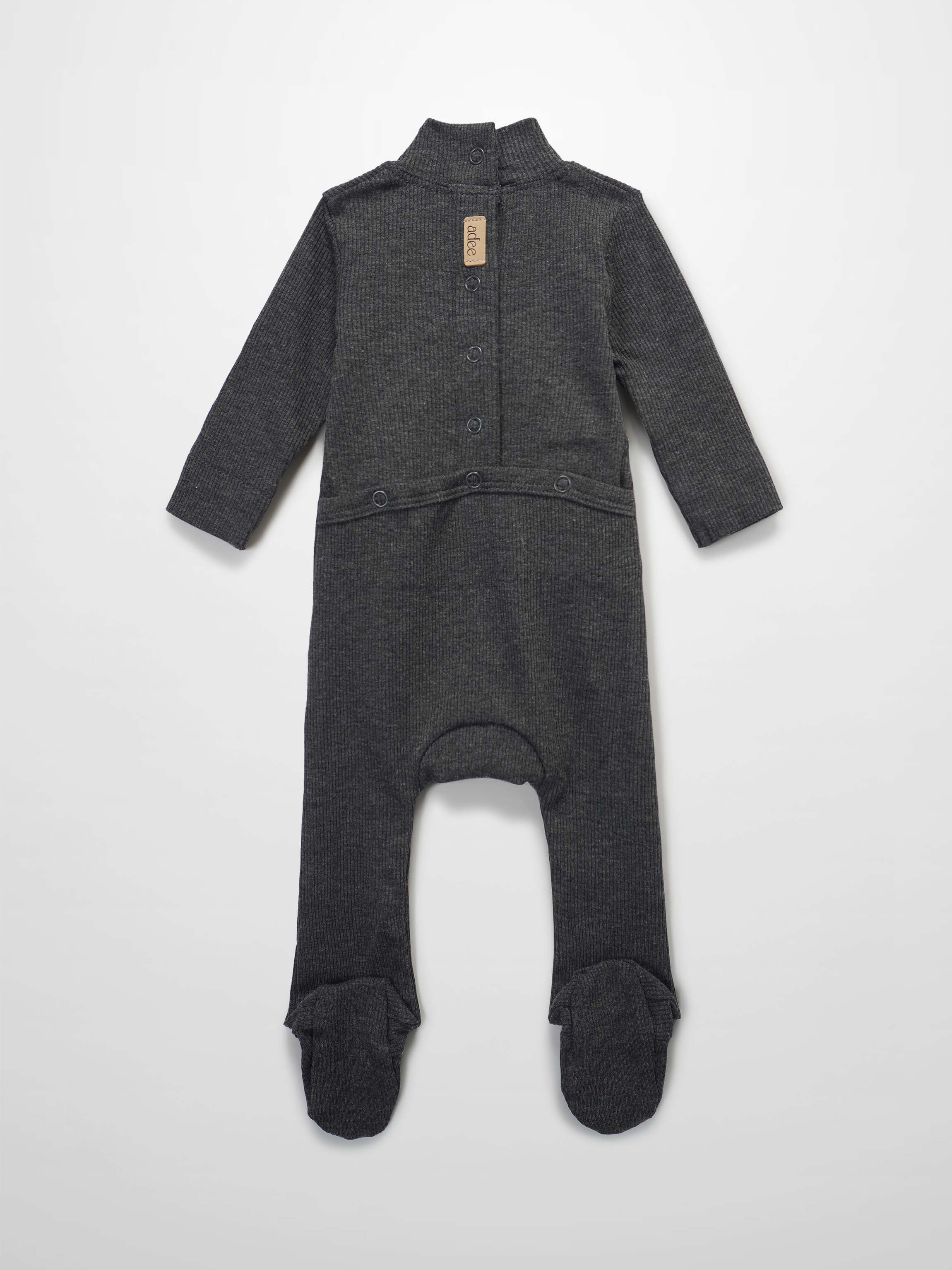 Mock Neck Stretchy - Heather Grey