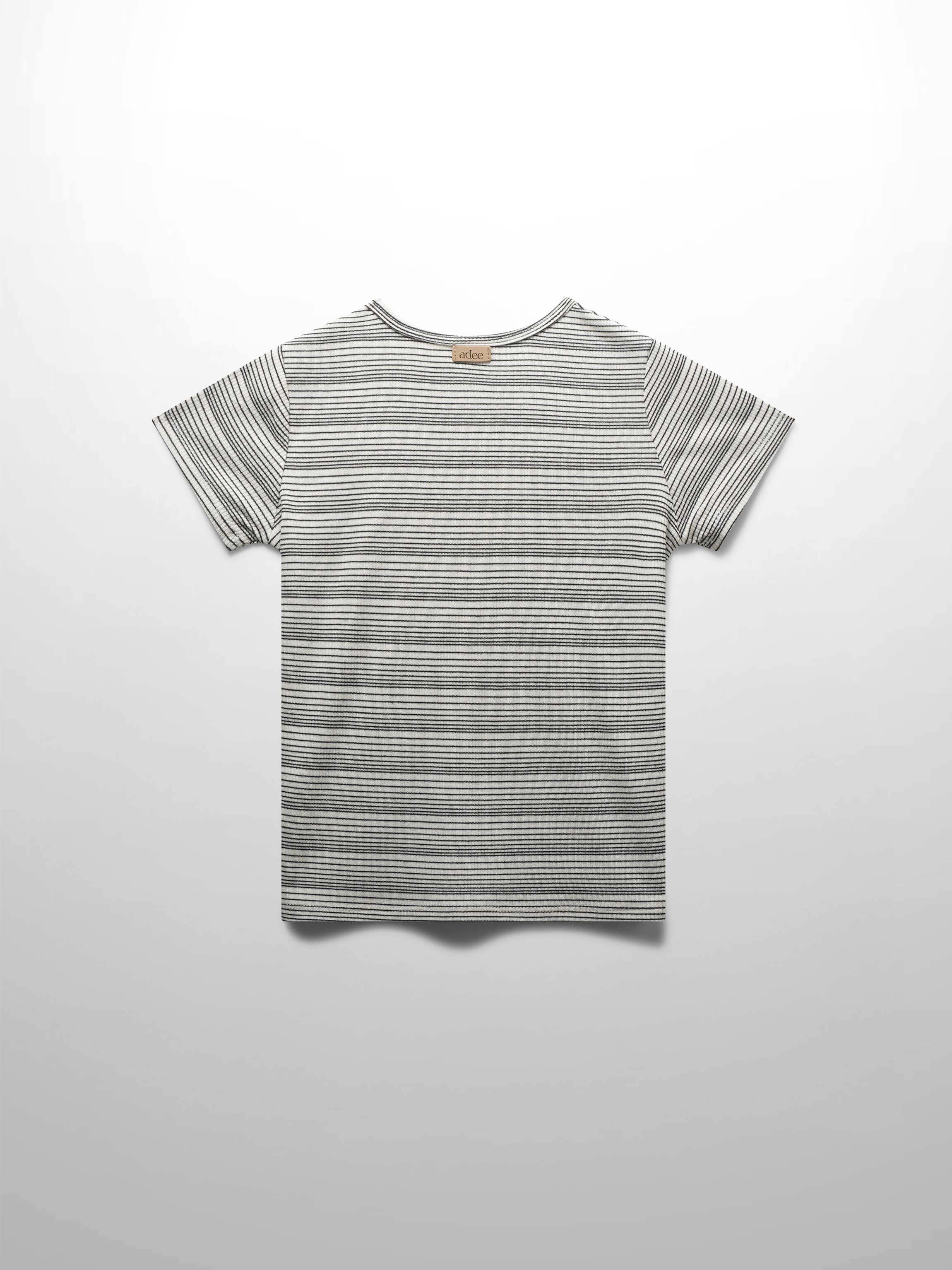 Black Striped  Boxy T-Shirt