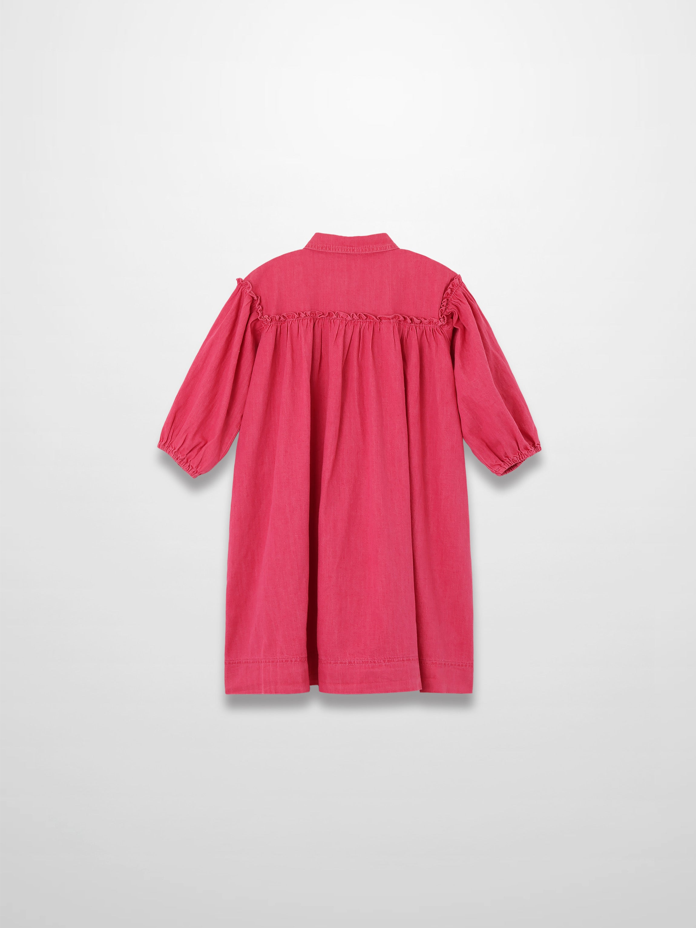 3/4 Sleeve Dress - Pink Denim
