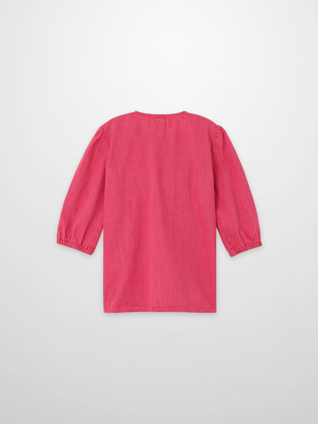 3/4 Sleeve Henley - Pink Denim
