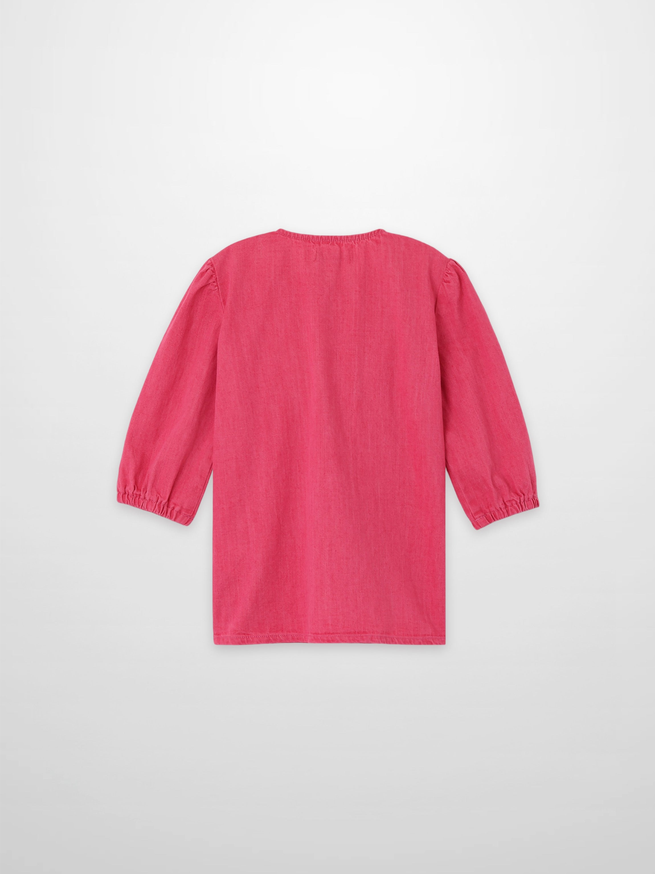 3/4 Sleeve Henley - Pink Denim