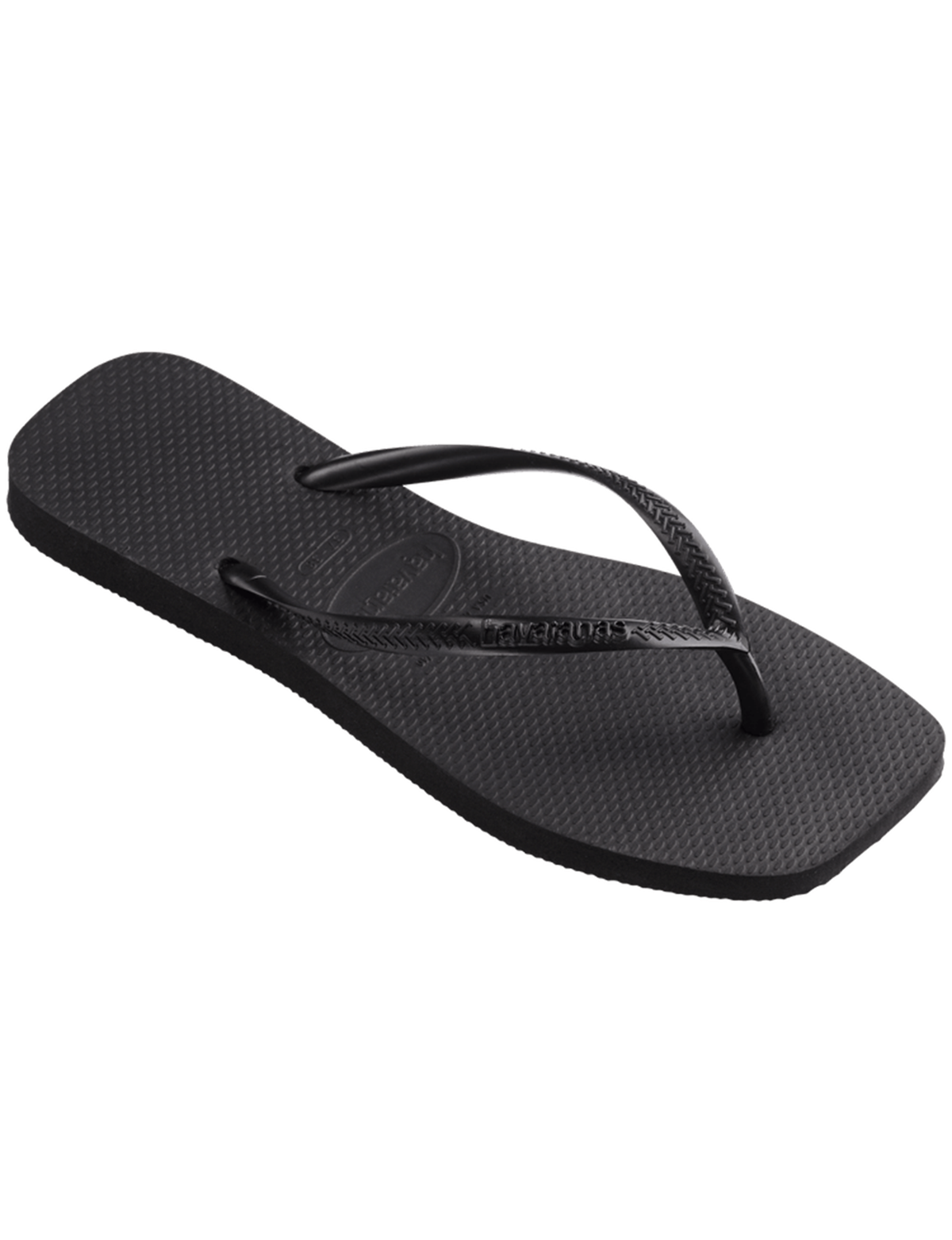 Slim Square Sandal, Black