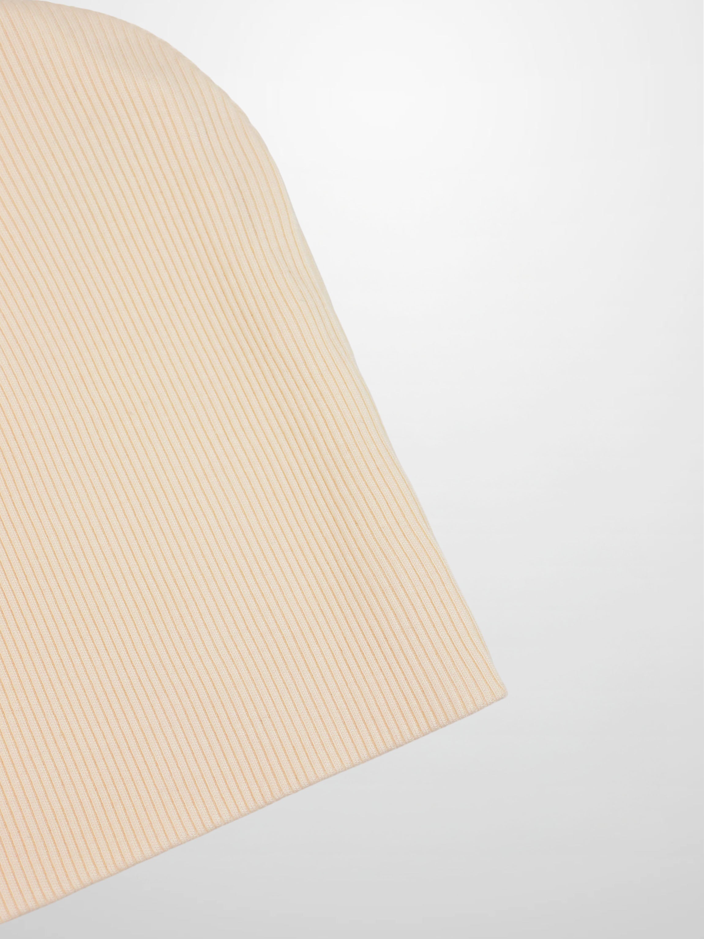 Thin Ribbed Beanie - Tan