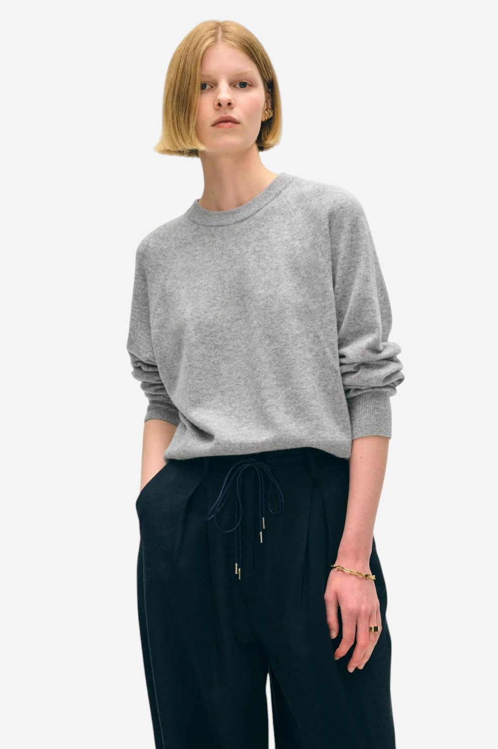 Cashmere Easy Sweatshirt - Grey Heather