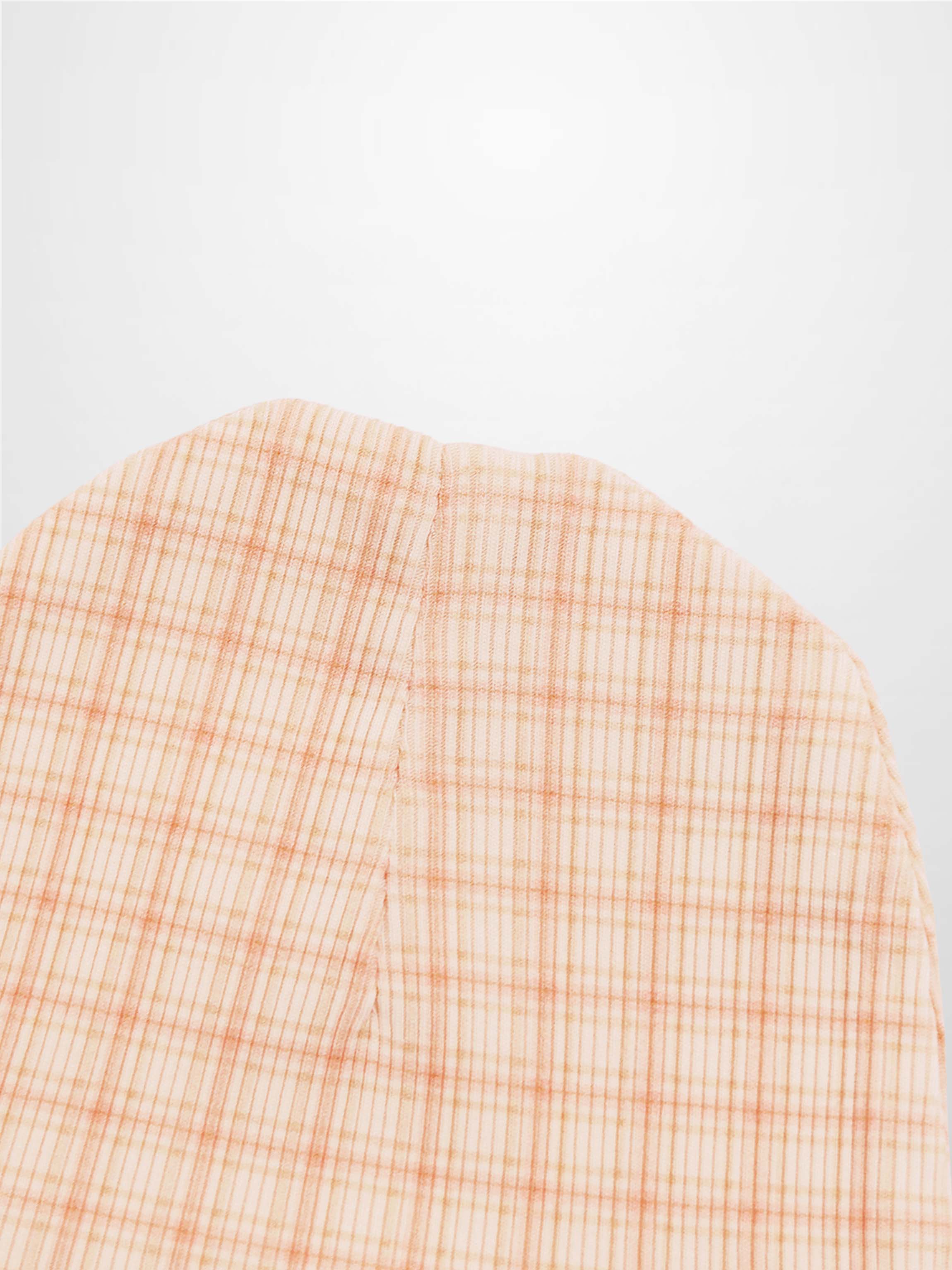 Oatmeal Grid Hat - Pink