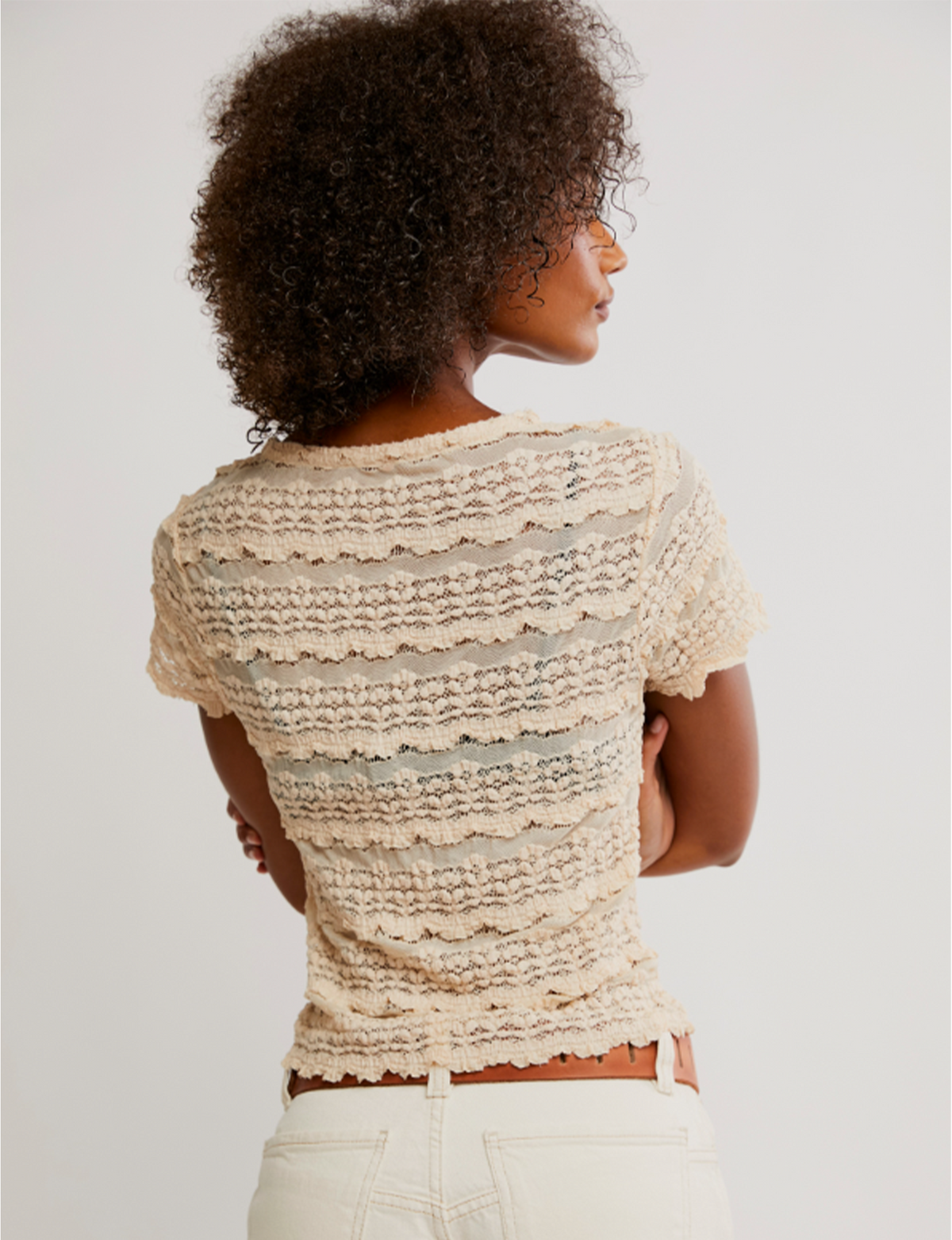 Angelina Lace Tee, Tea