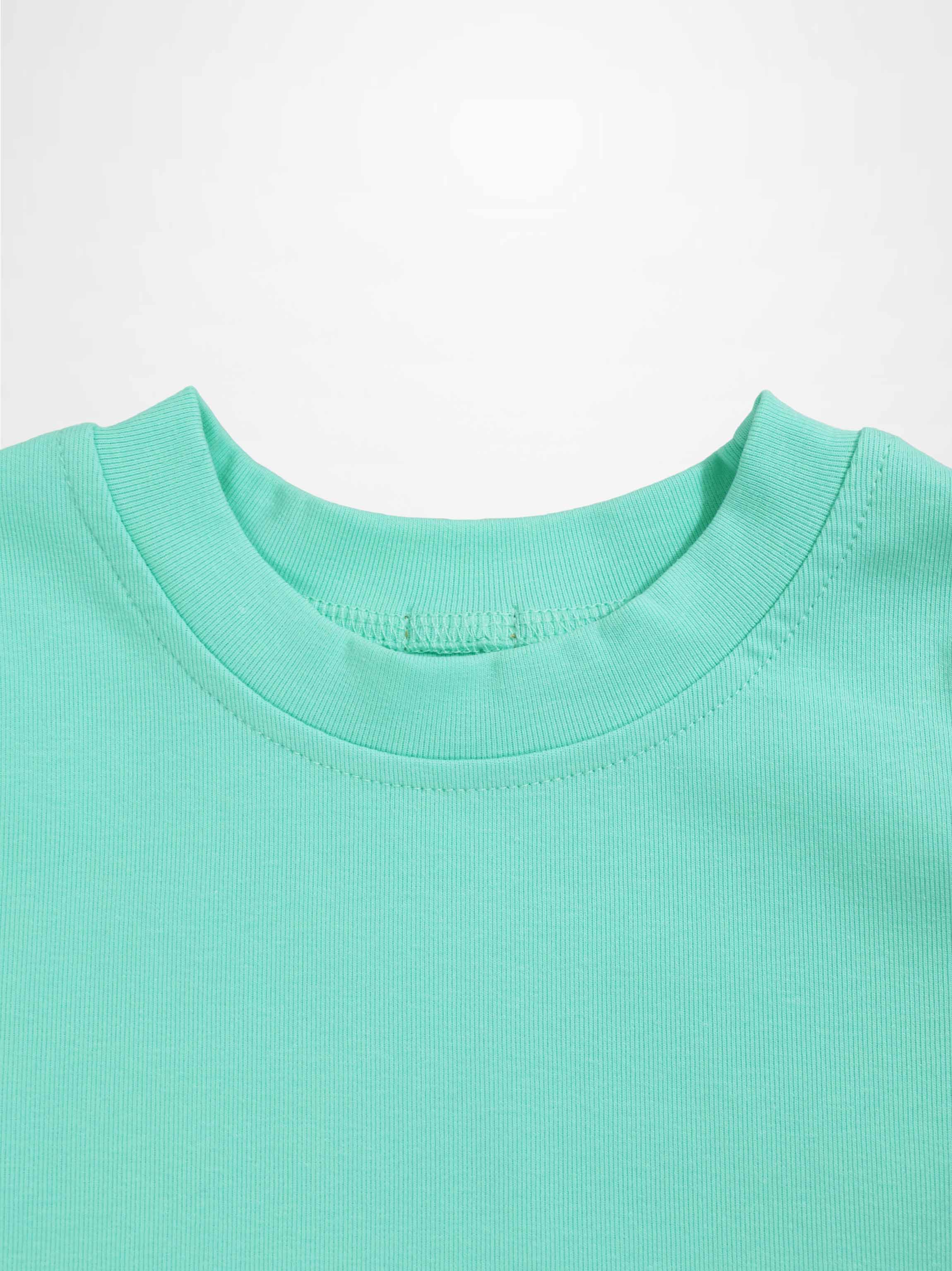 Thin Ribbed T-Shirt - Mint Green