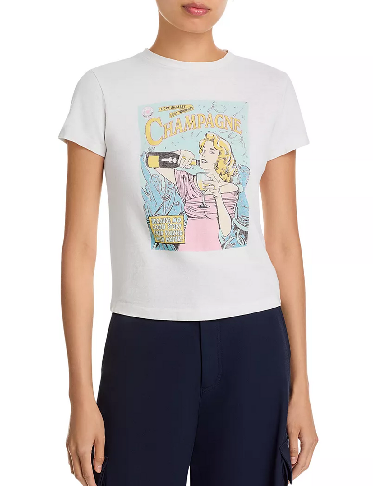 Classic Bubbles Tee, Vintage White