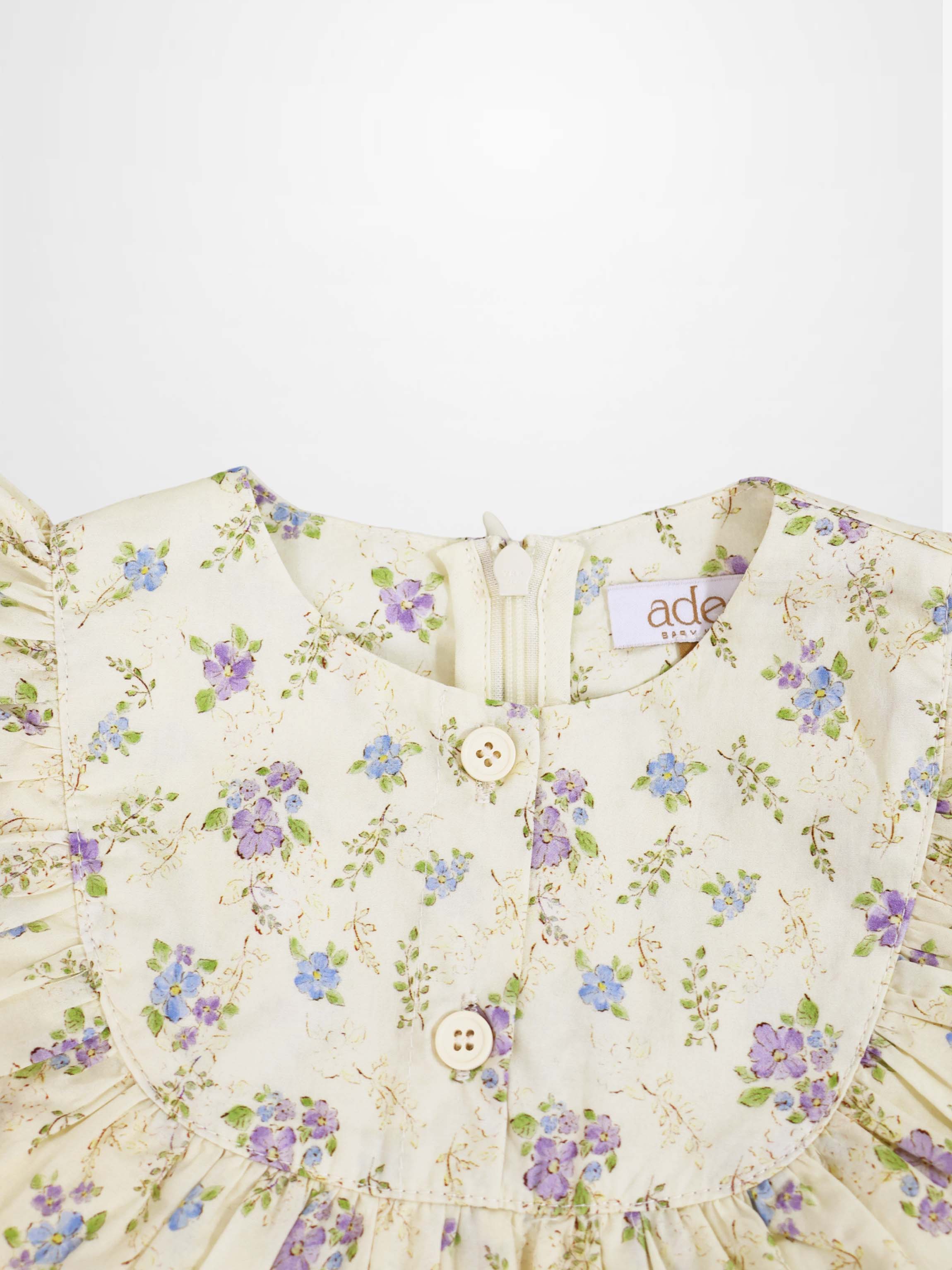 Ivory Flower Dress - Sleeveless