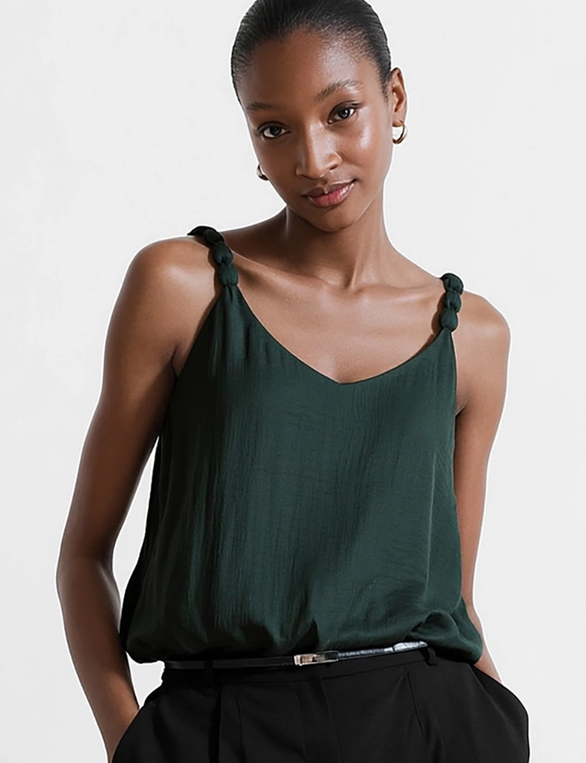 Billow Tank, Forest Green