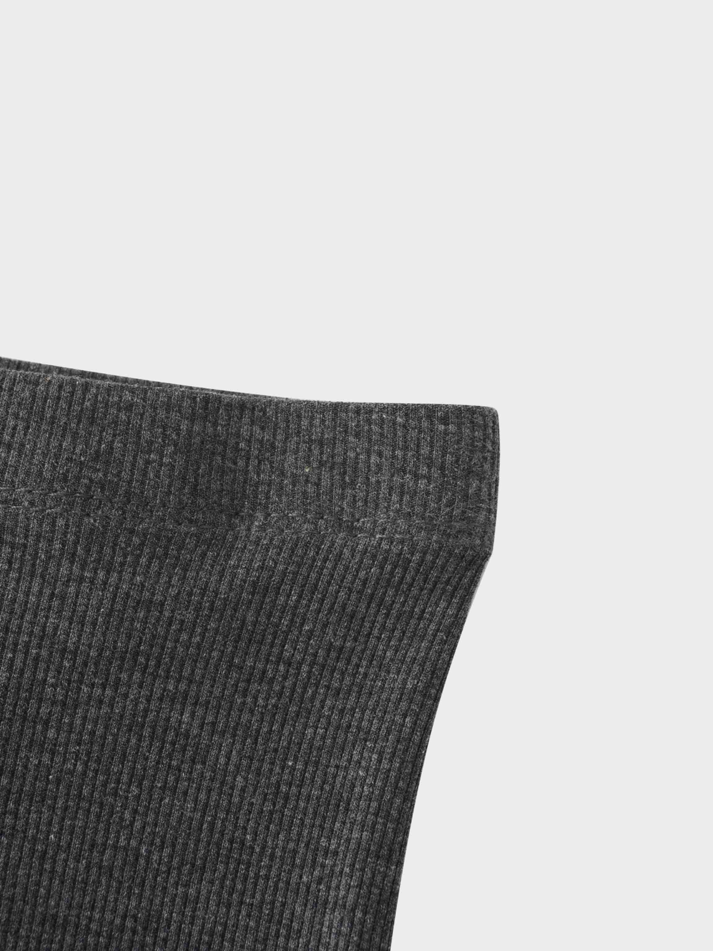 Ribbed Legging-Heather Grey