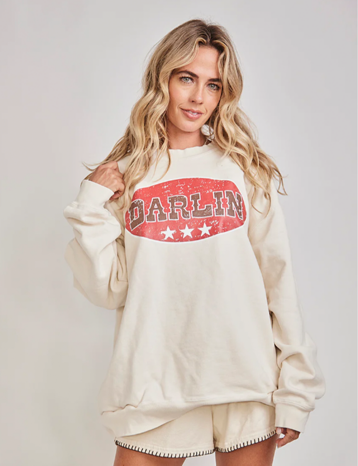 Branded Crewneck, Creme