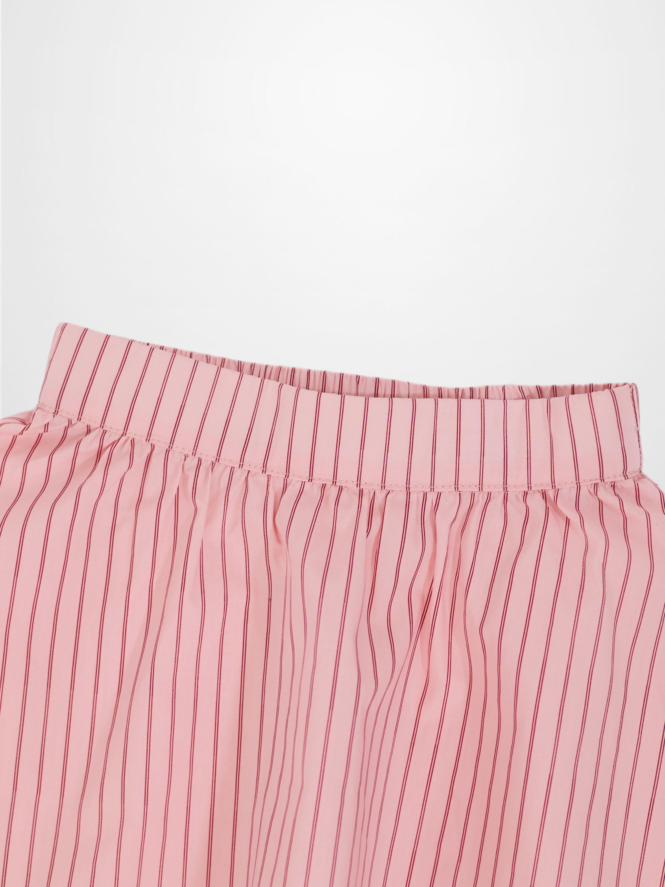 Striped Cotton Skirt - Pink