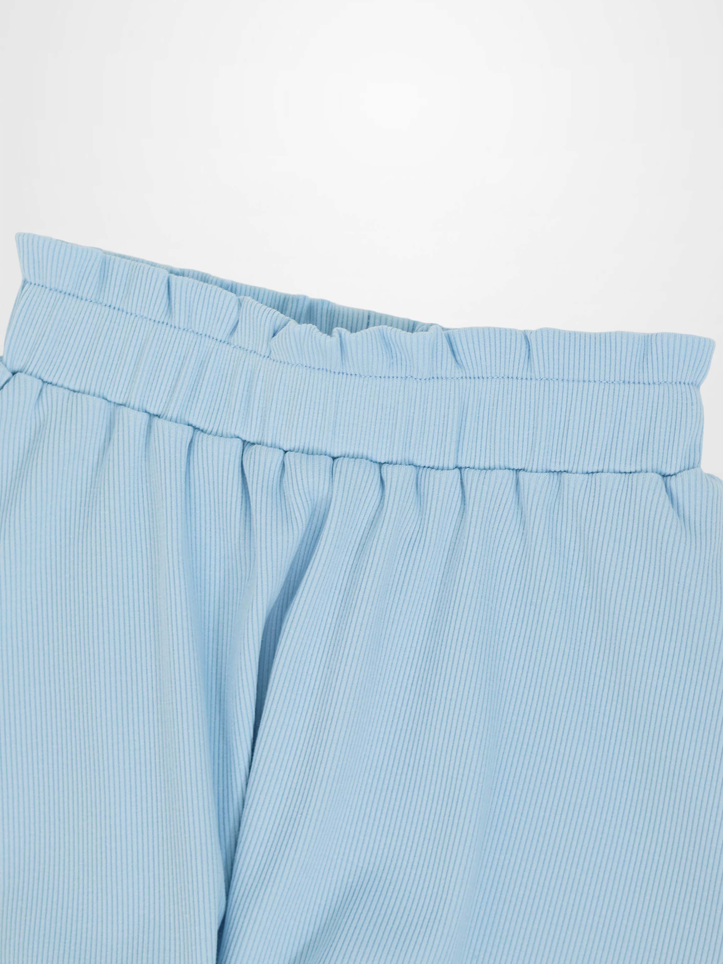 Paper Bag Waist Skirt - Light Blue