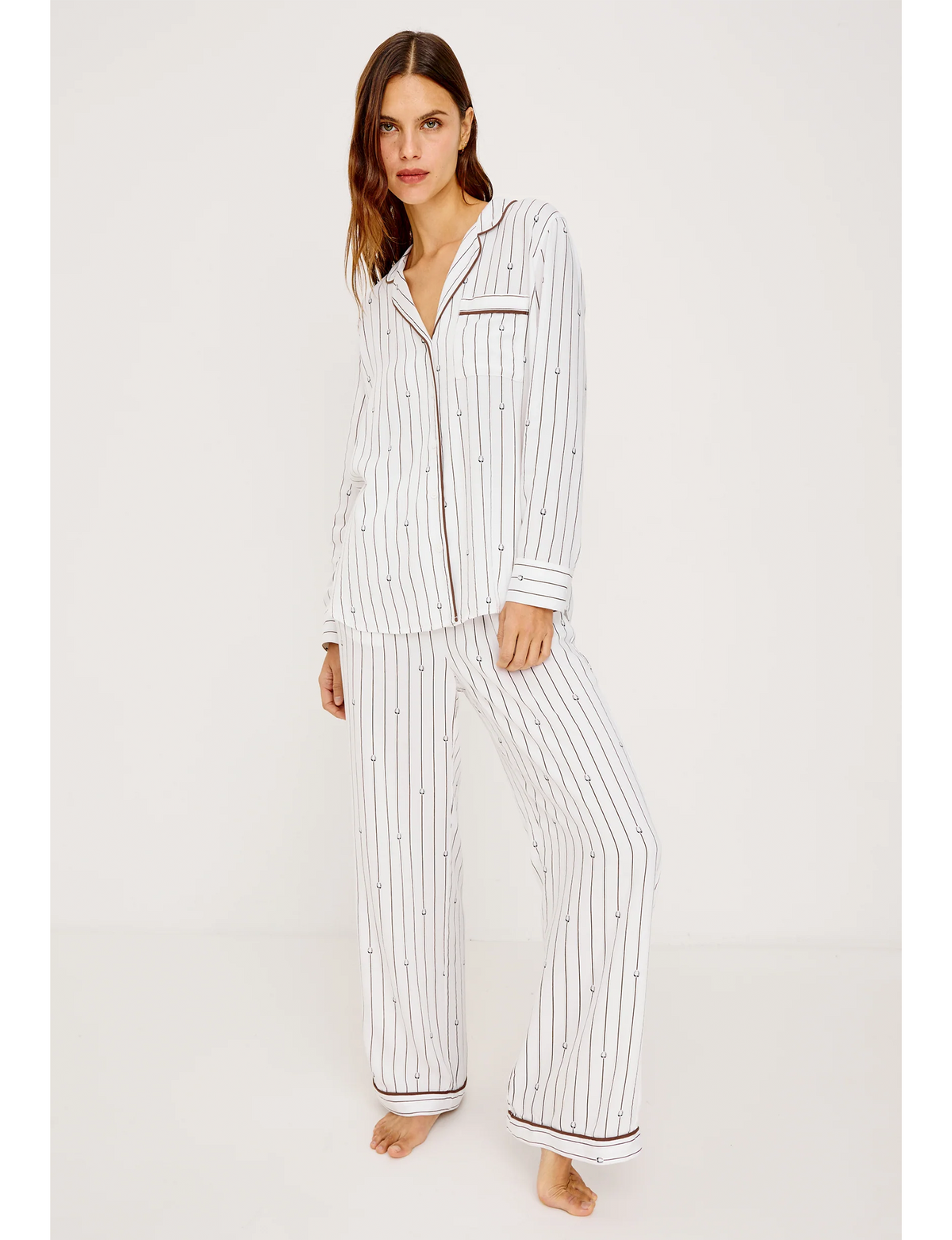 Luna Pajama Set, Striped Lucky Horseshoes