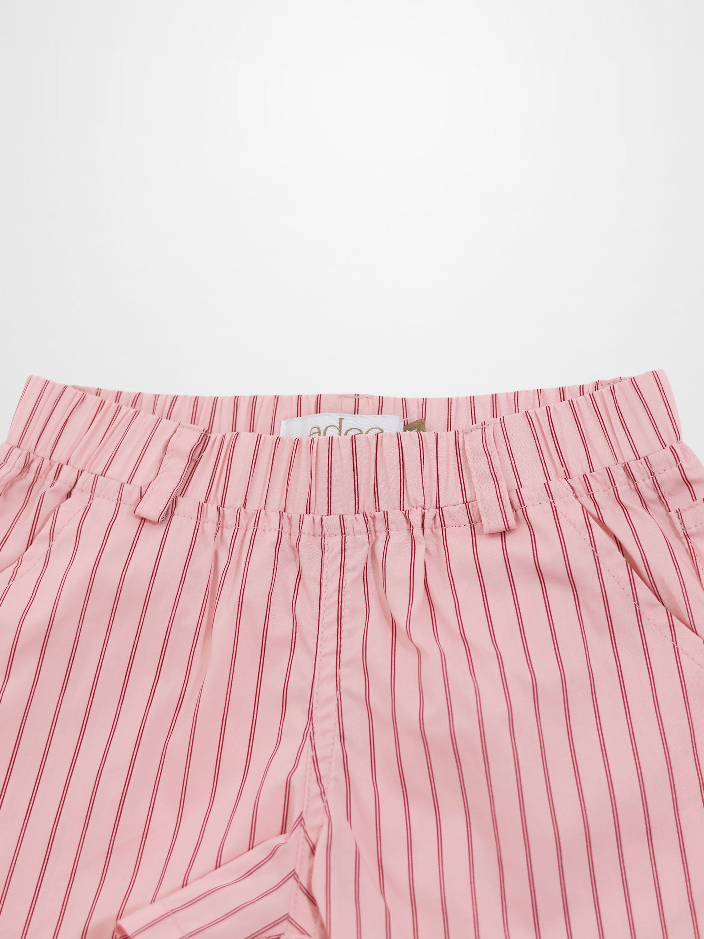 Striped Cotton Shorts - Pink