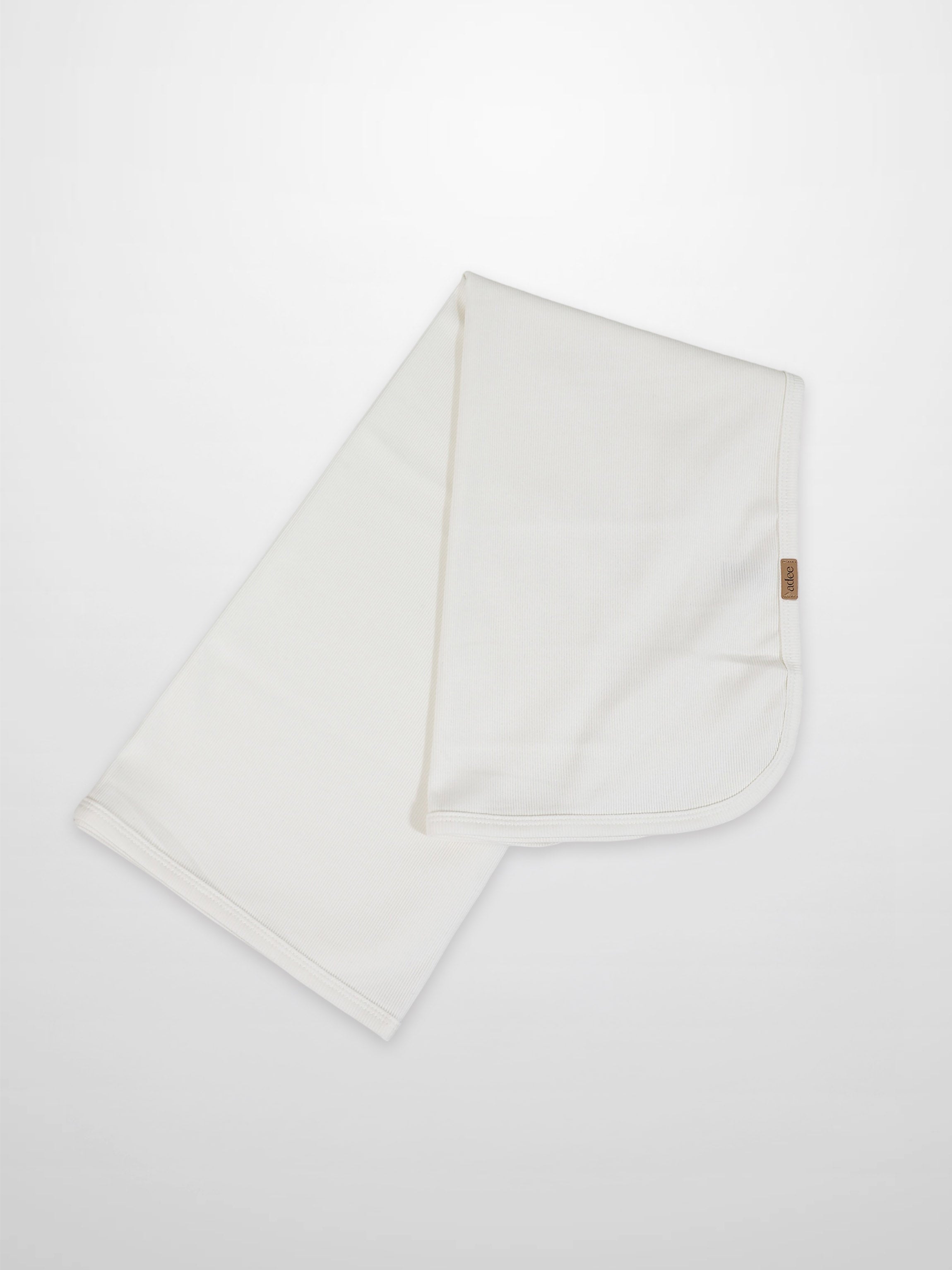 Thin Ribbed Blanket - White