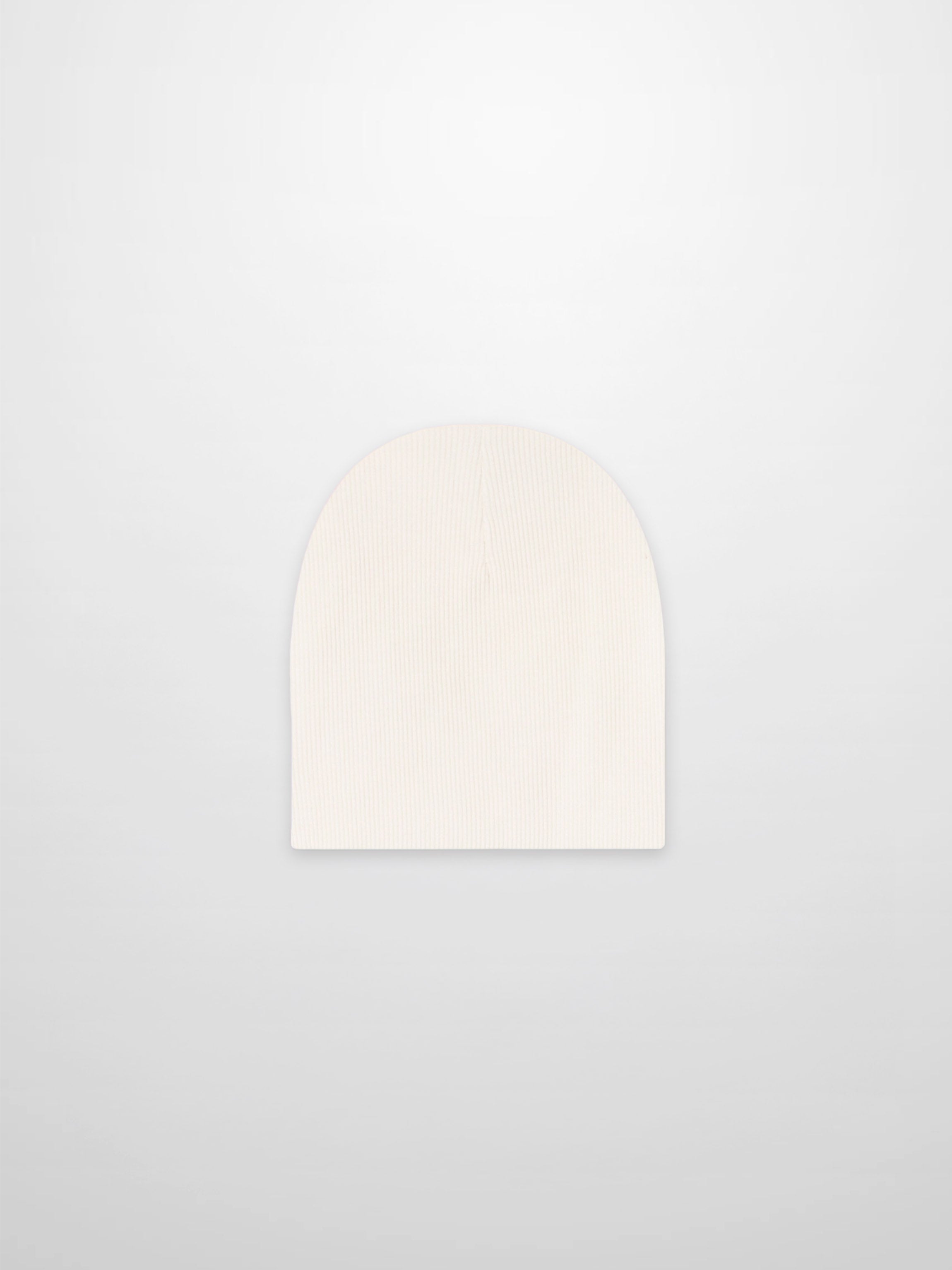 Thin Ribbed Beanie - White
