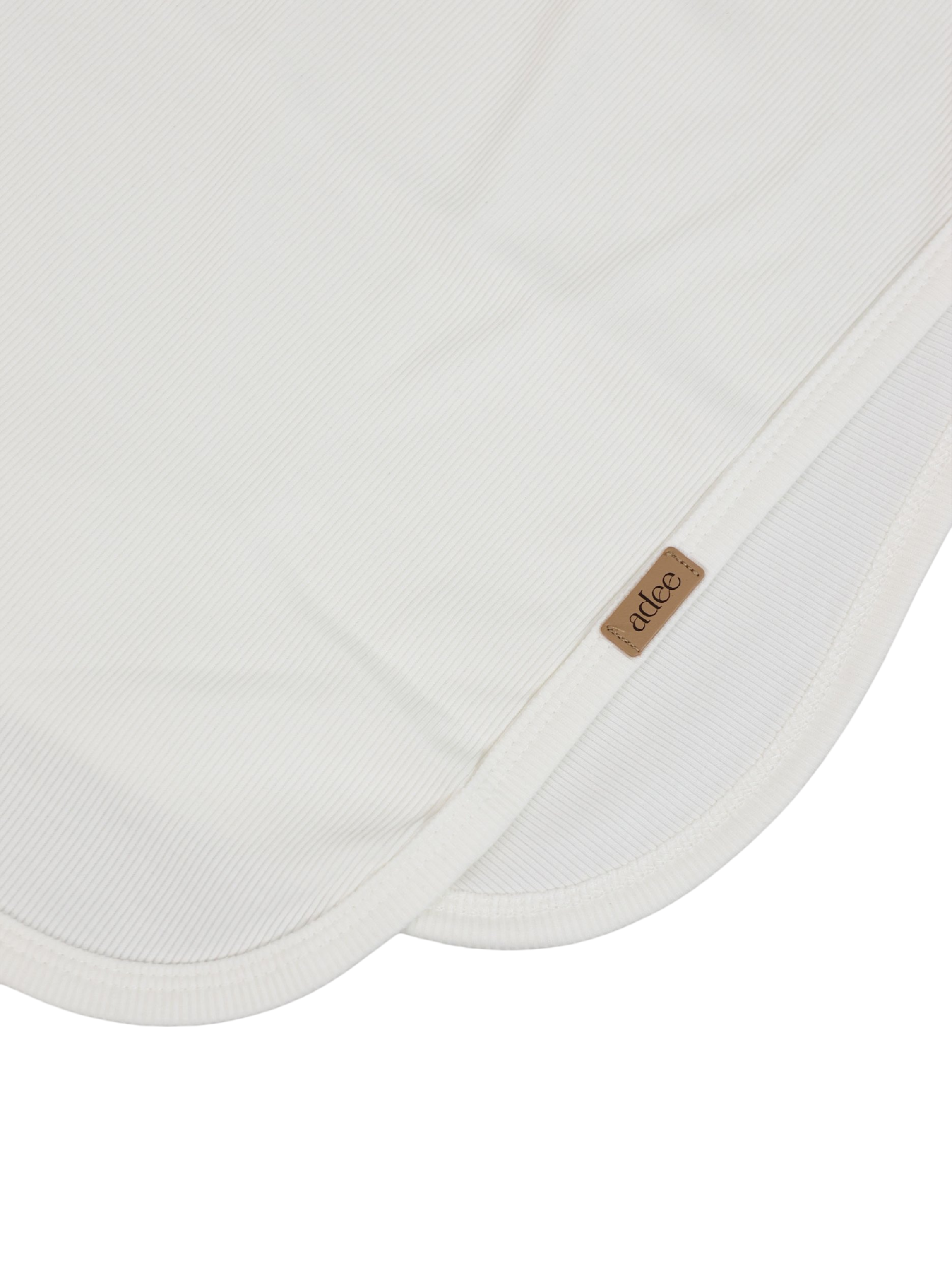 Thin Ribbed Blanket - White