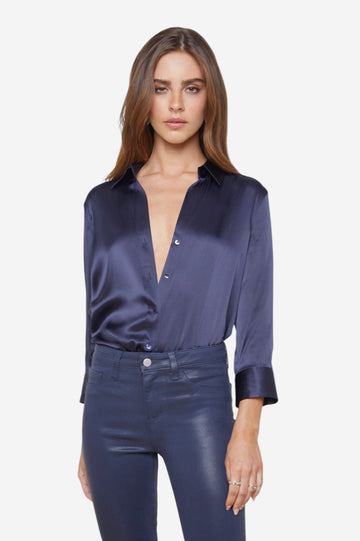 Dani Silk Blouse - Midnight