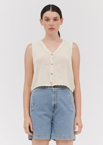 FRANNY CROCHET SWEATER VEST