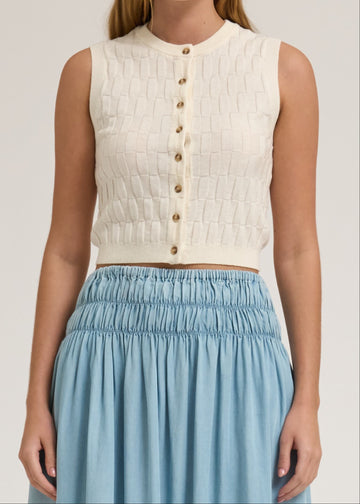 MARCY CHECKERED KNIT VEST