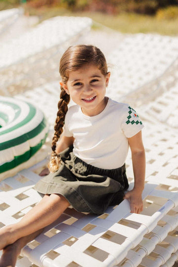 Green Denim Skirt