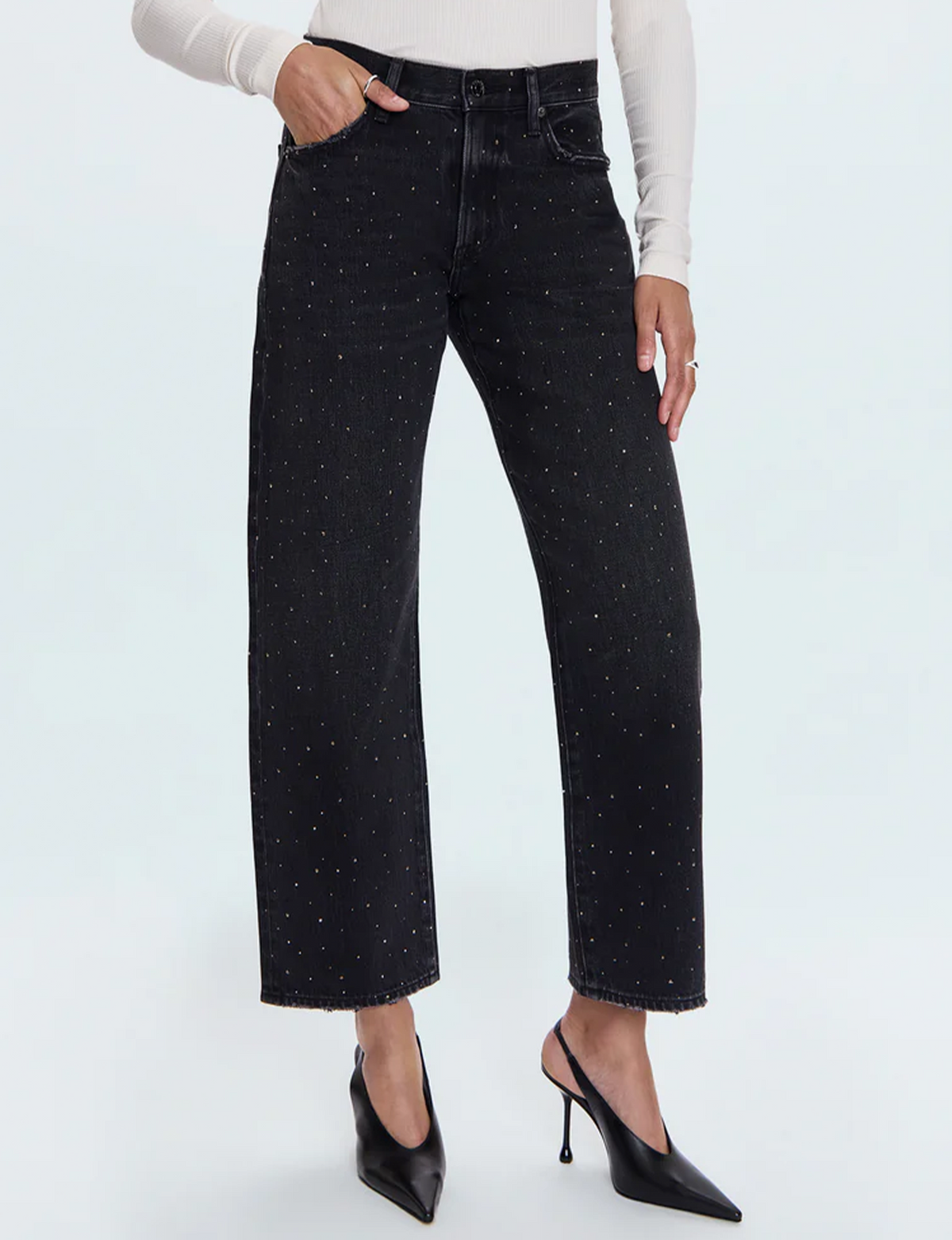 Lexi Relaxed Straight Jeans, Silver Screen