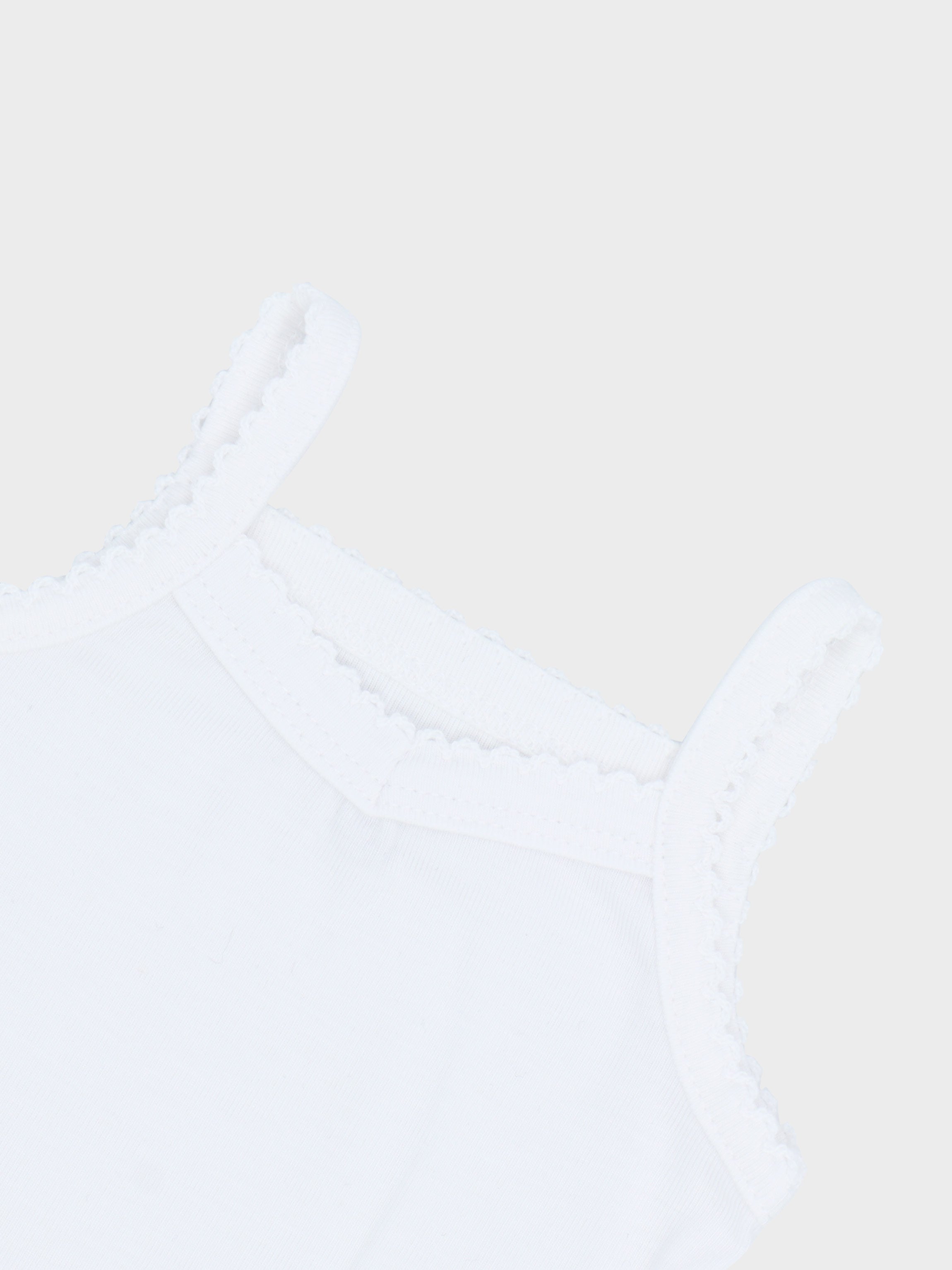 Ribbed Undershirt with Lace - 3 Pack