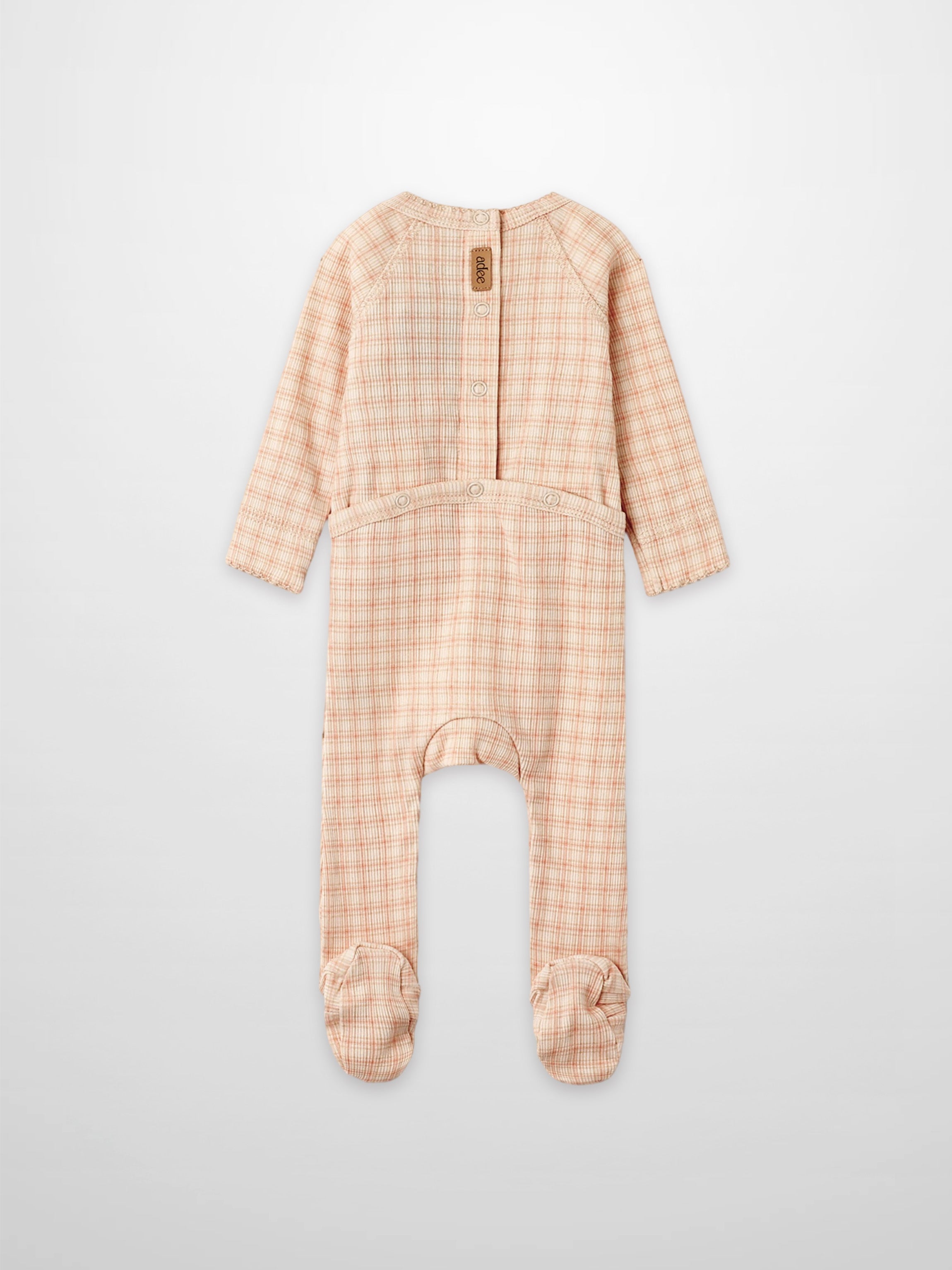 Oatmeal Grid Stretchy - Pink